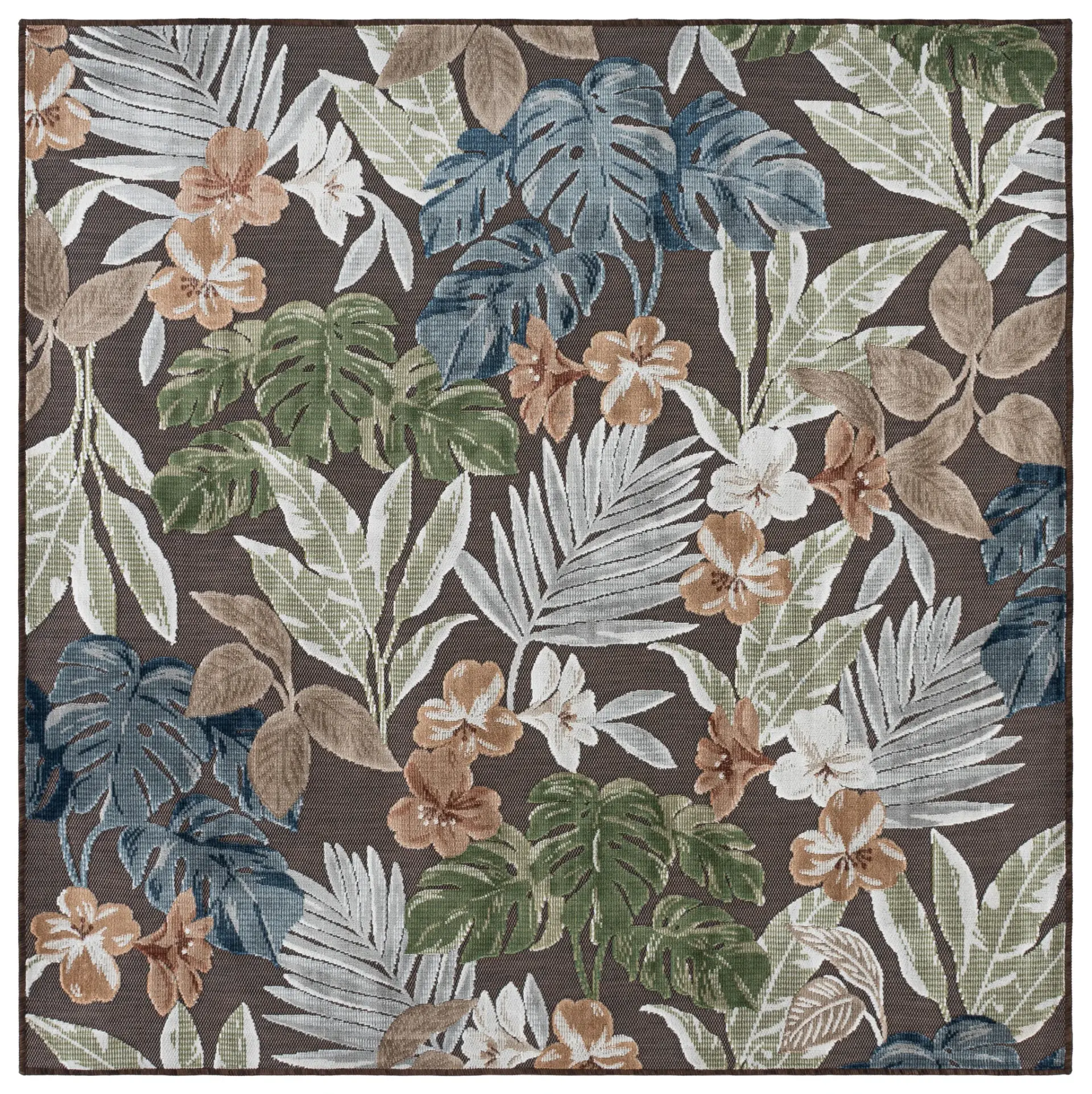 Cabana Tropical Botanical Leaf Outdoor Rug