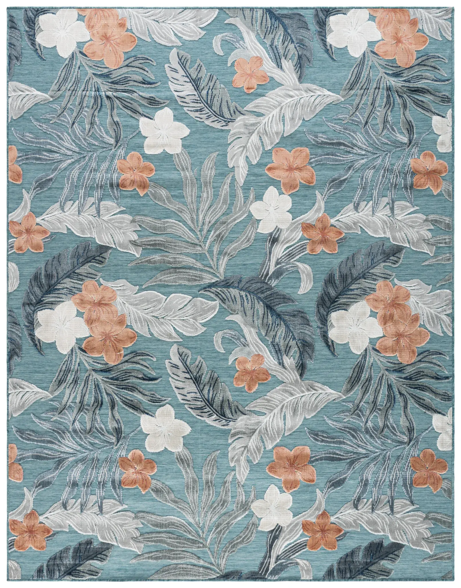 Cabana Curved Palm Leaf Outdoor Rug