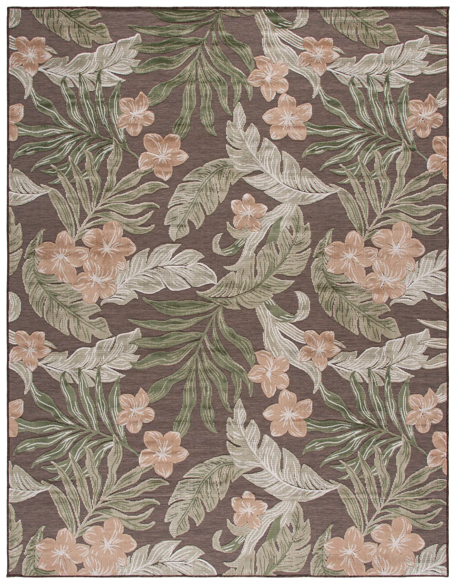 Cabana Curved Palm Leaf Outdoor Rug