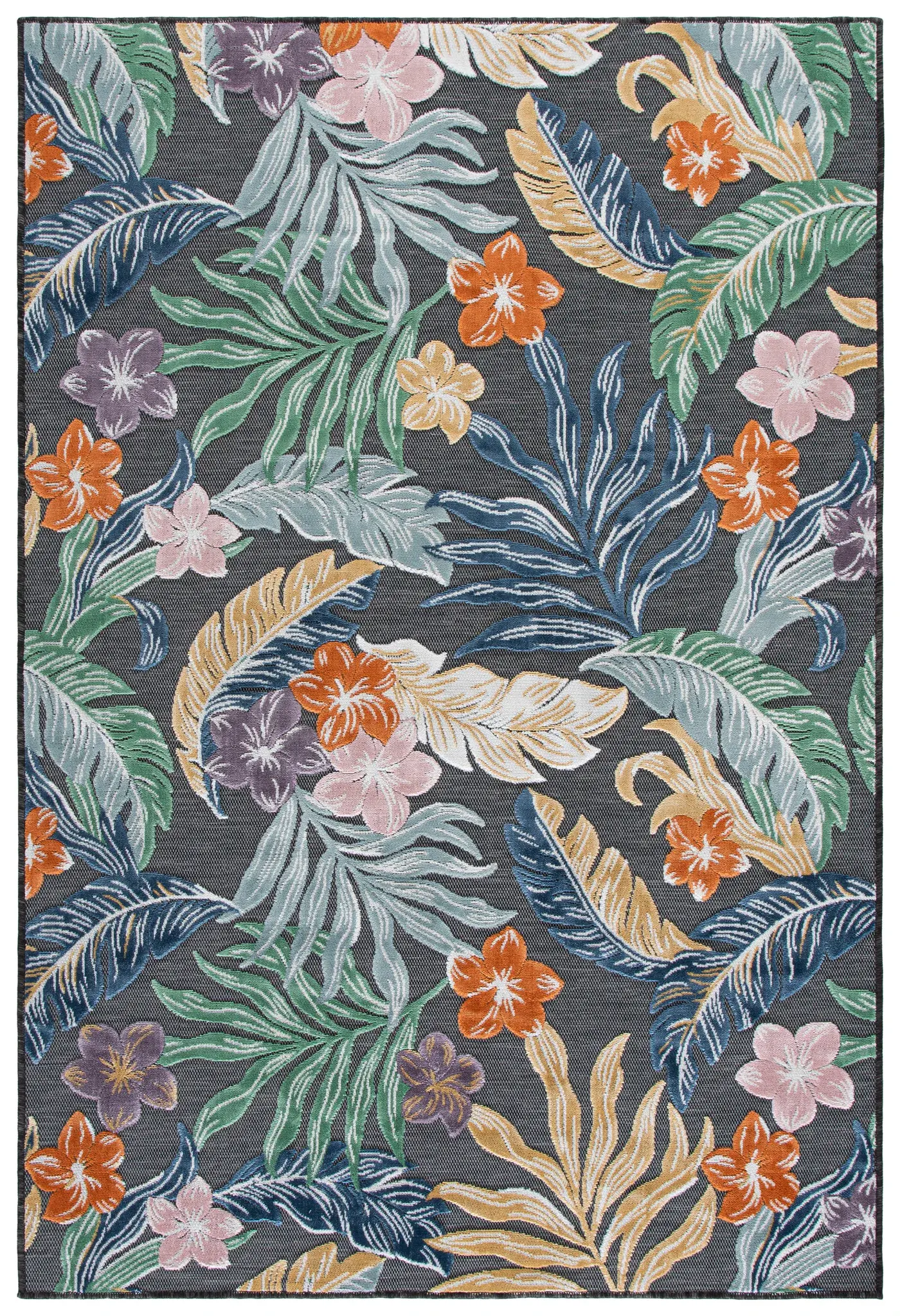 Cabana Curved Palm Leaf Outdoor Rug