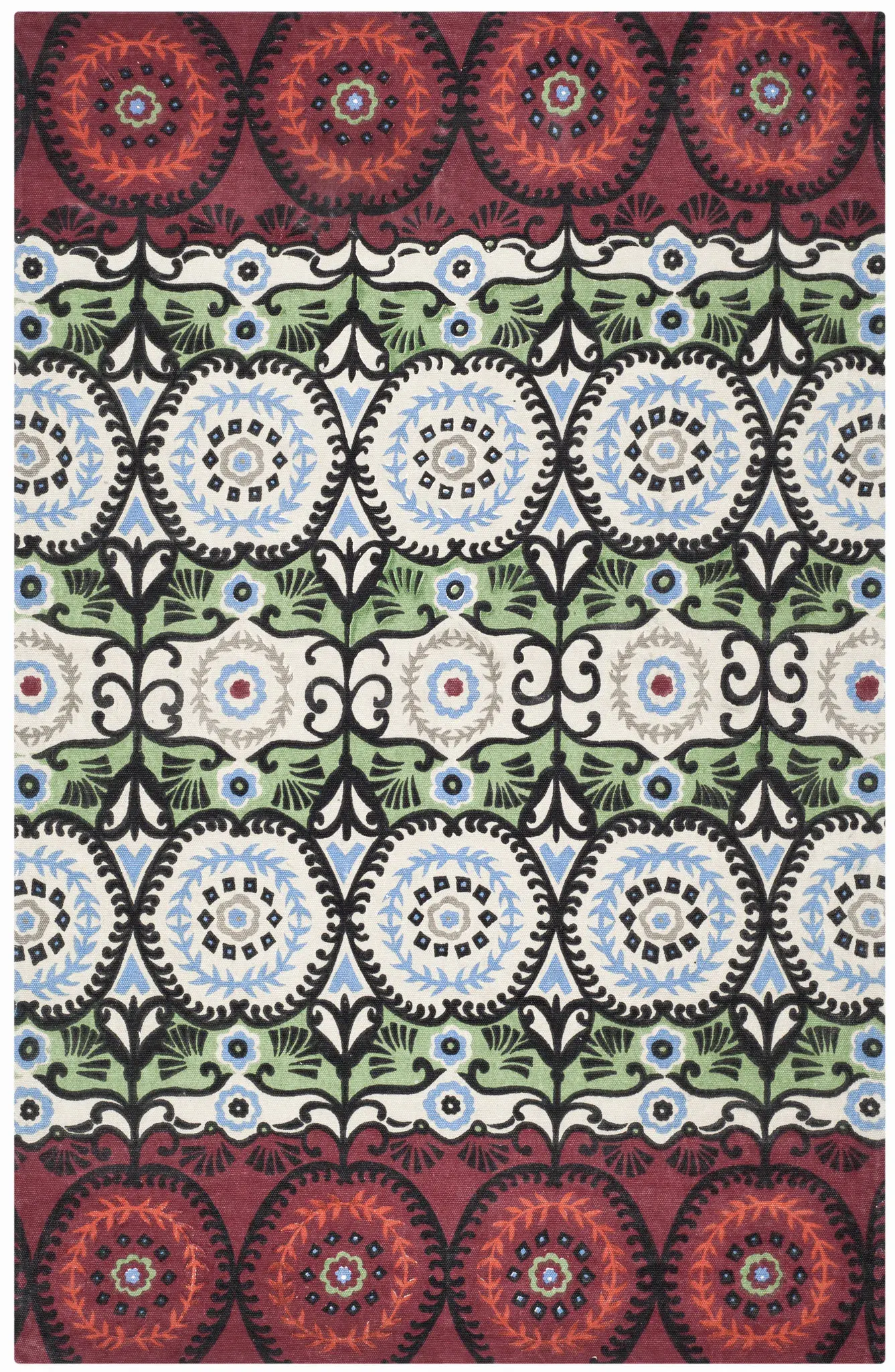 Cedar Brook Medallion Hand-Loomed Cotton Rug