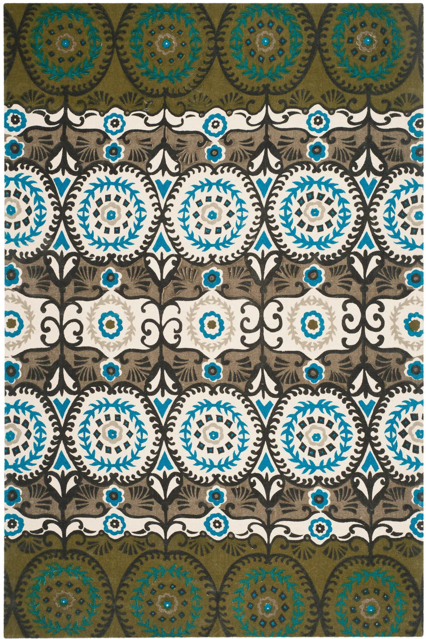 Cedar Brook Medallion Hand-Loomed Cotton Rug