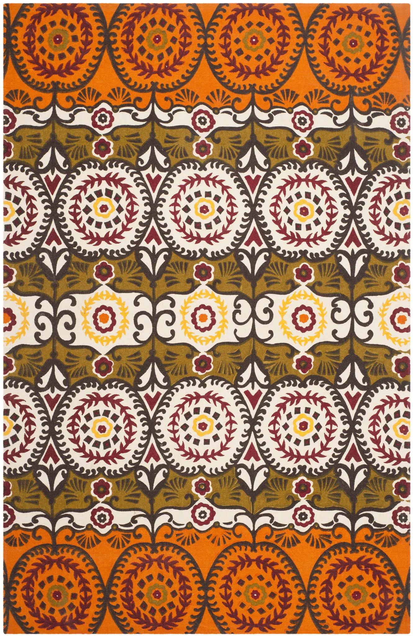 Cedar Brook Medallion Hand-Loomed Cotton Rug