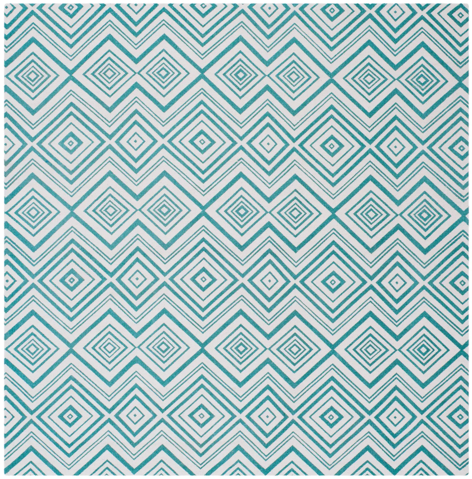 Cedar Brook Concentric Diamond Hand-Loomed Cotton Rug