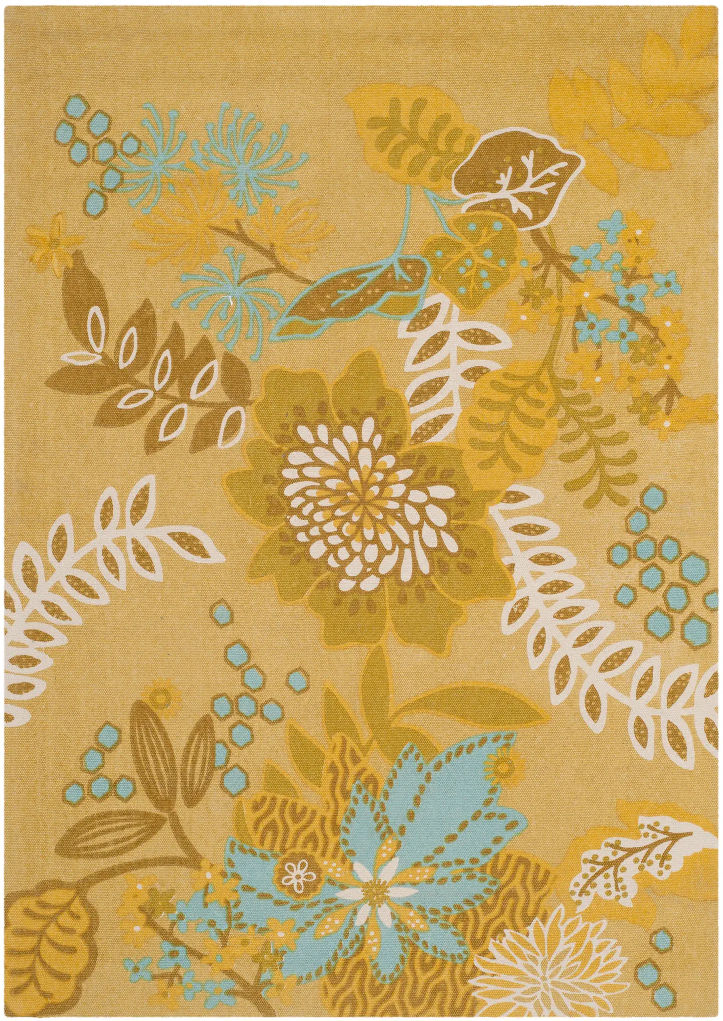 Cedar Brook Botanical Hand-Loomed Cotton Rug