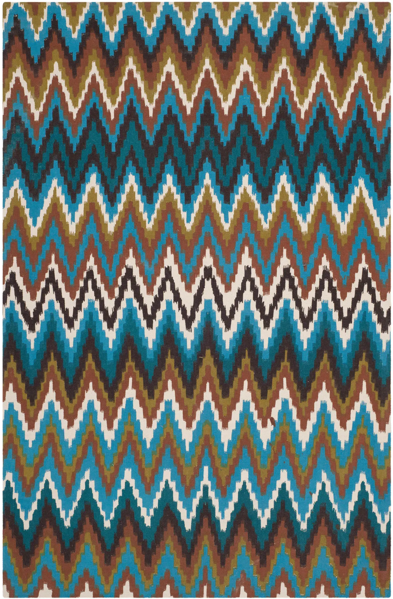 Cedar Brook Zigzag Hand-Loomed Cotton Rug