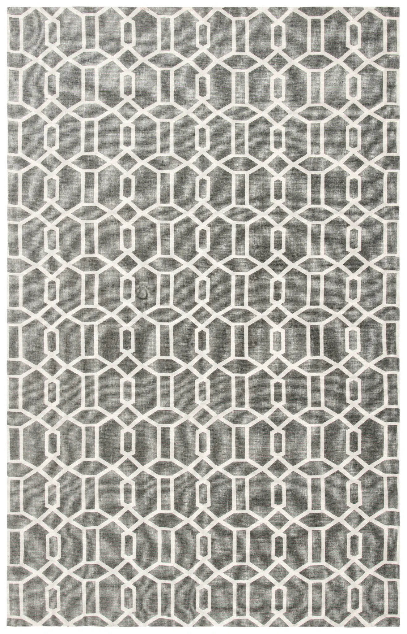 Cedar Brook Geometric Trellis Hand-Loomed Jute Rug
