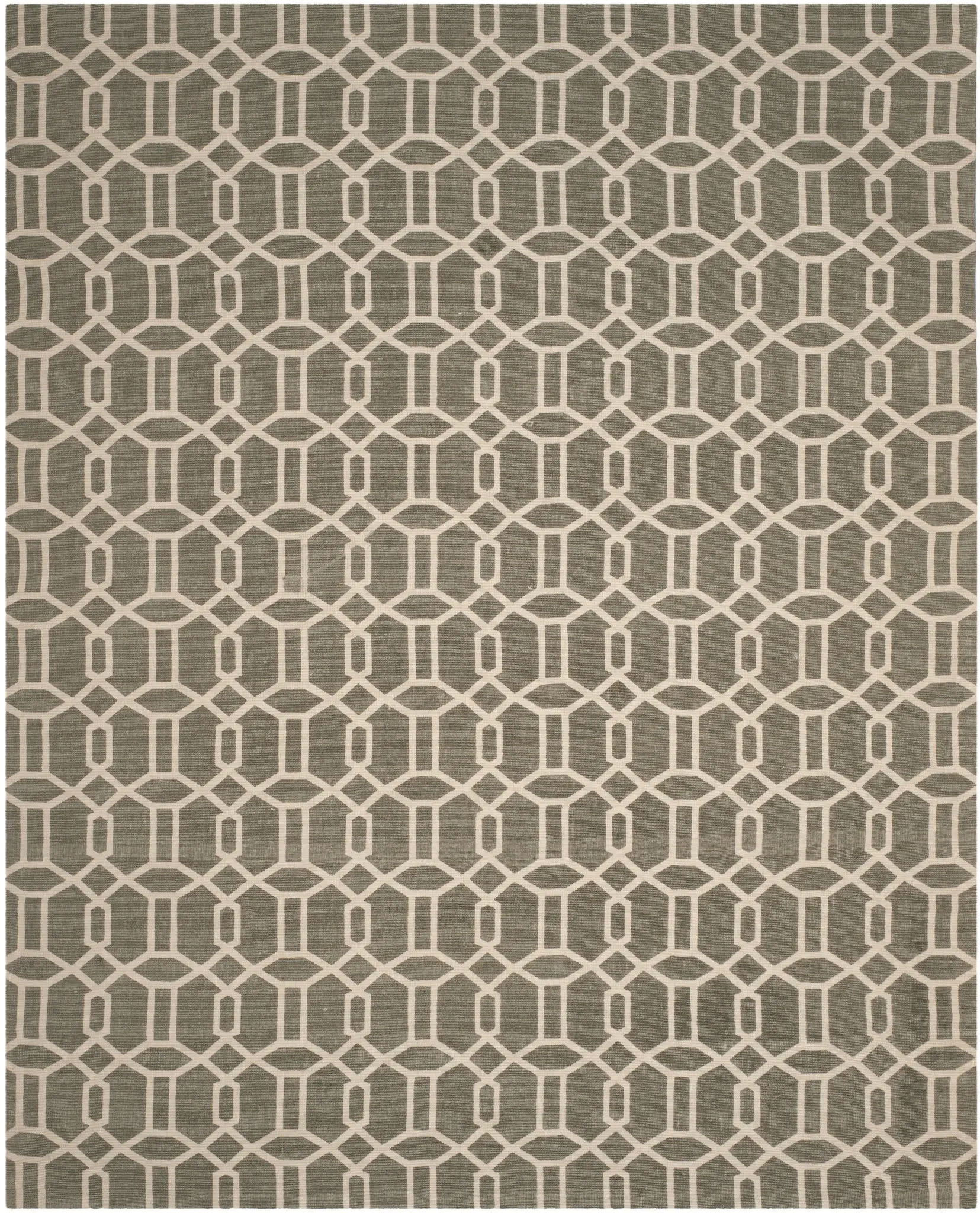 Cedar Brook Geometric Trellis Hand-Loomed Jute Rug