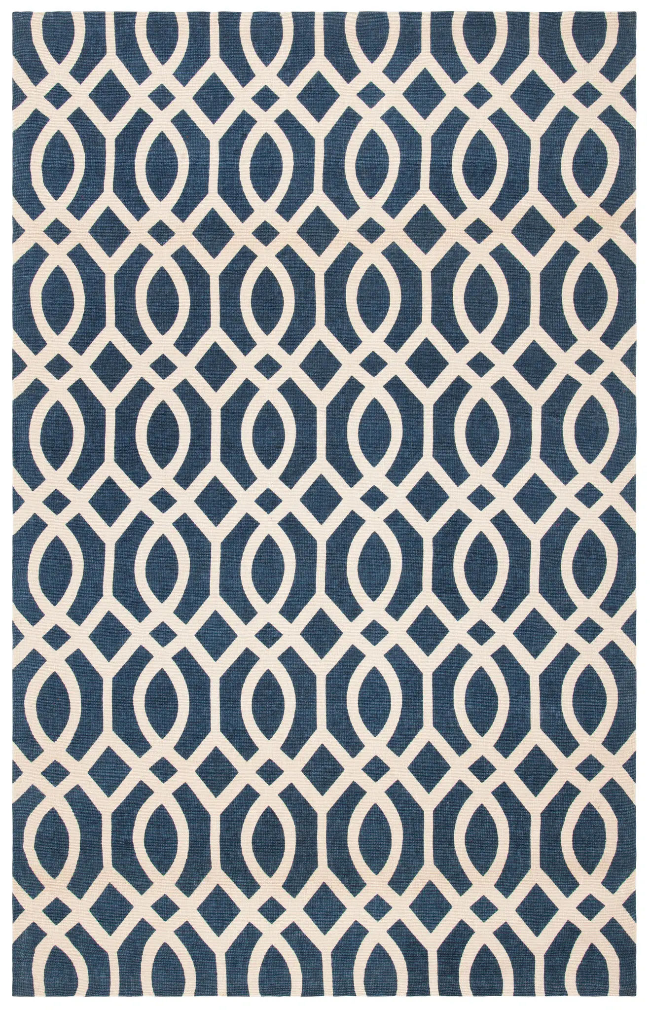 Cedar Brook Geometric Oval Trellis Hand-Loomed Jute Rug