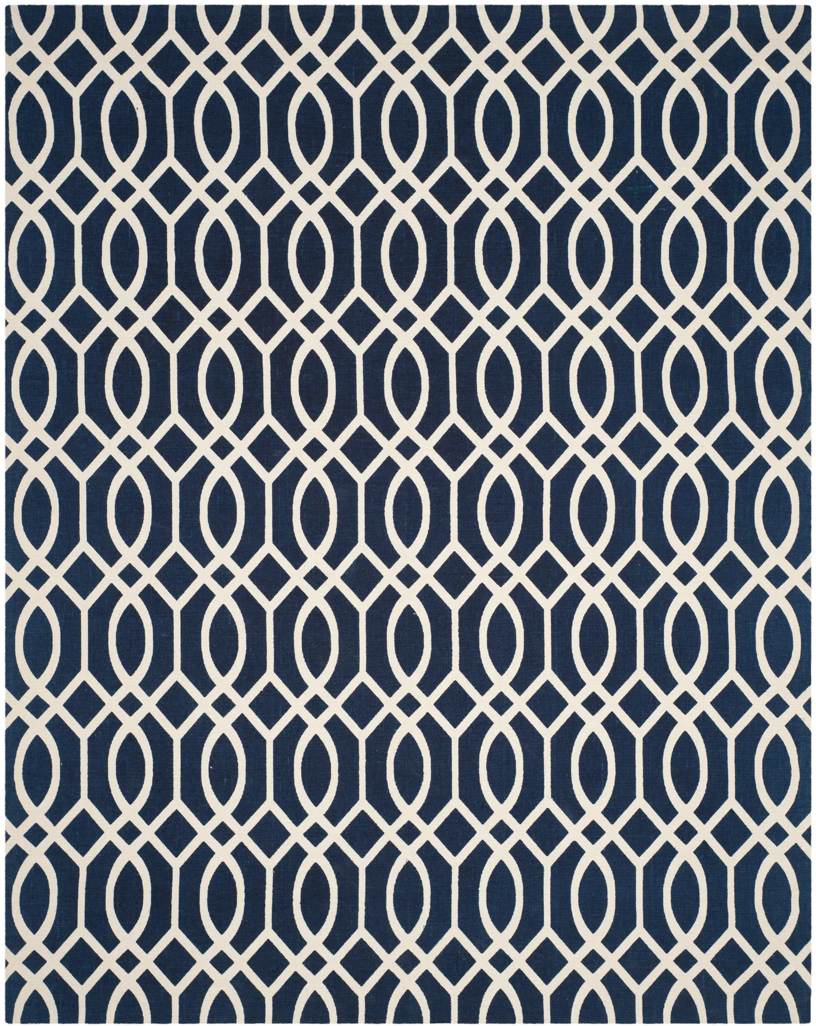 Cedar Brook Geometric Oval Trellis Hand-Loomed Jute Rug