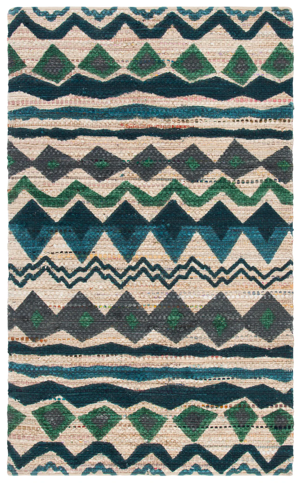 Cedar Brook Banded Chevron Hand-Loomed Cotton Rug