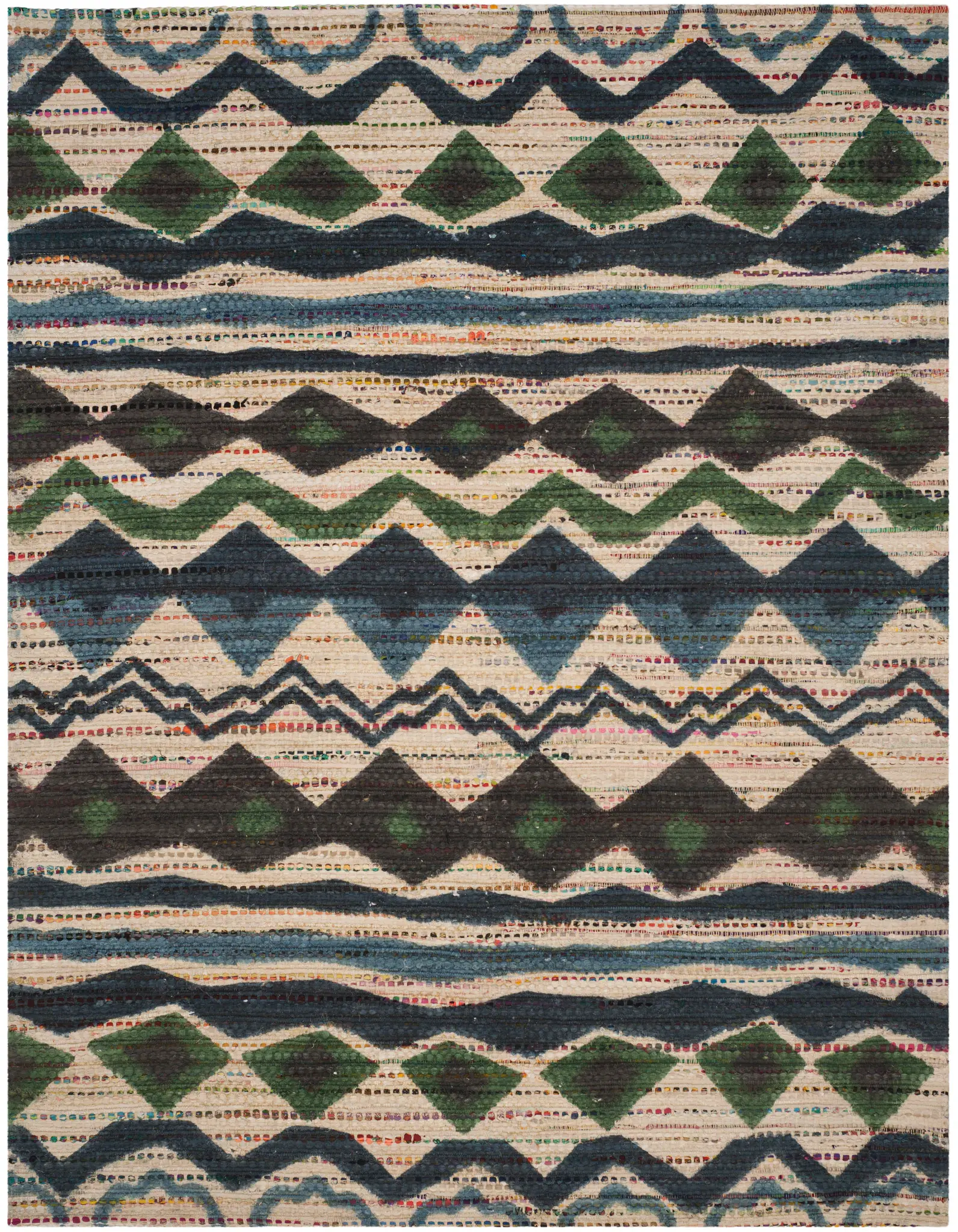 Cedar Brook Banded Chevron Hand-Loomed Cotton Rug
