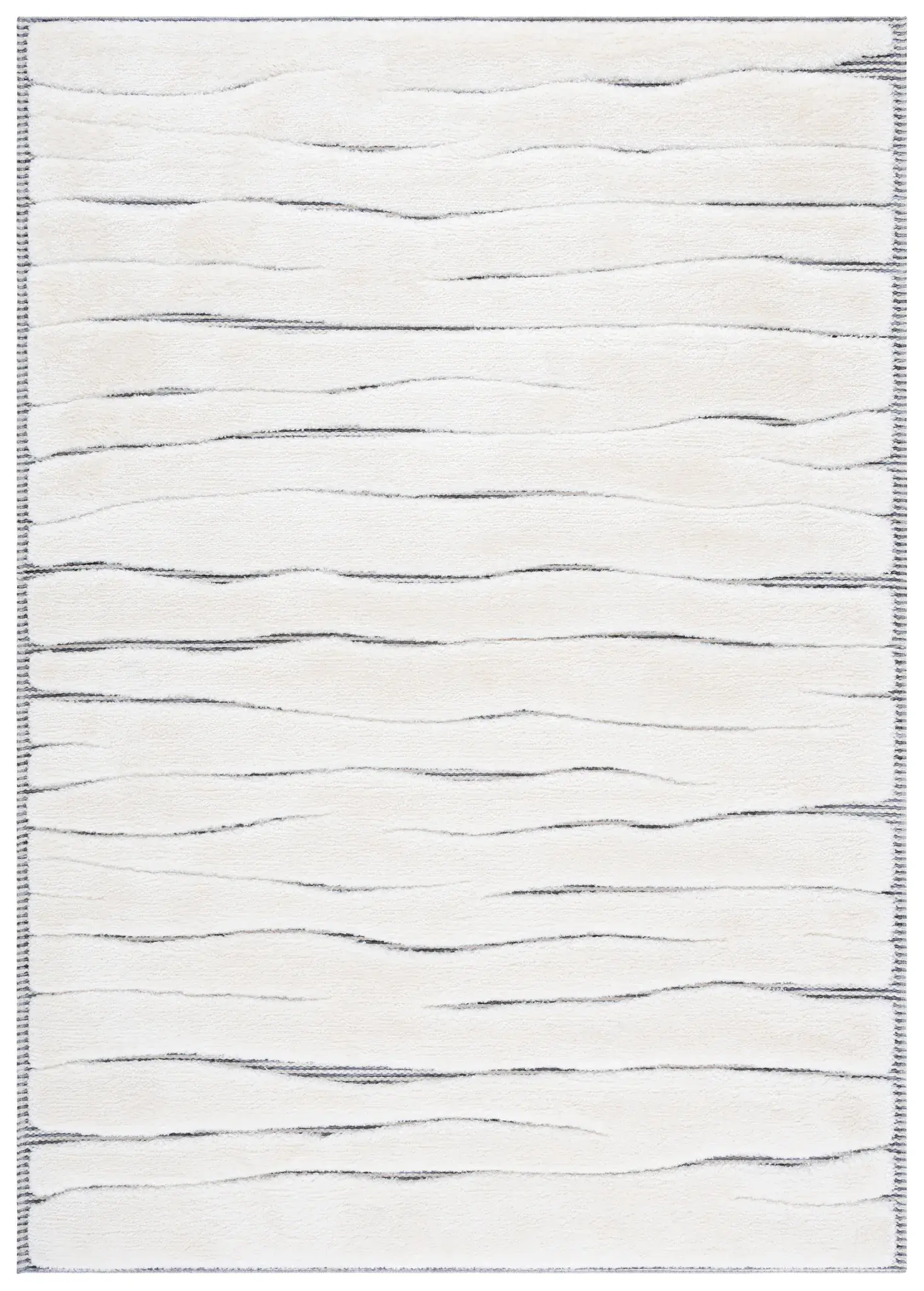 Celebrity Wavy Stripe Shag Rug