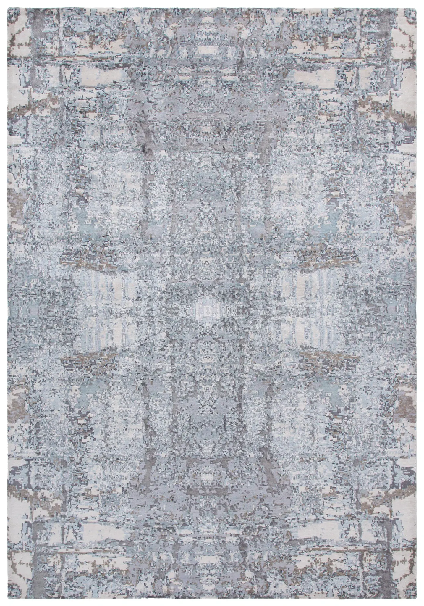 Centennial Mirrored Abstract Hand-Knotted Rug