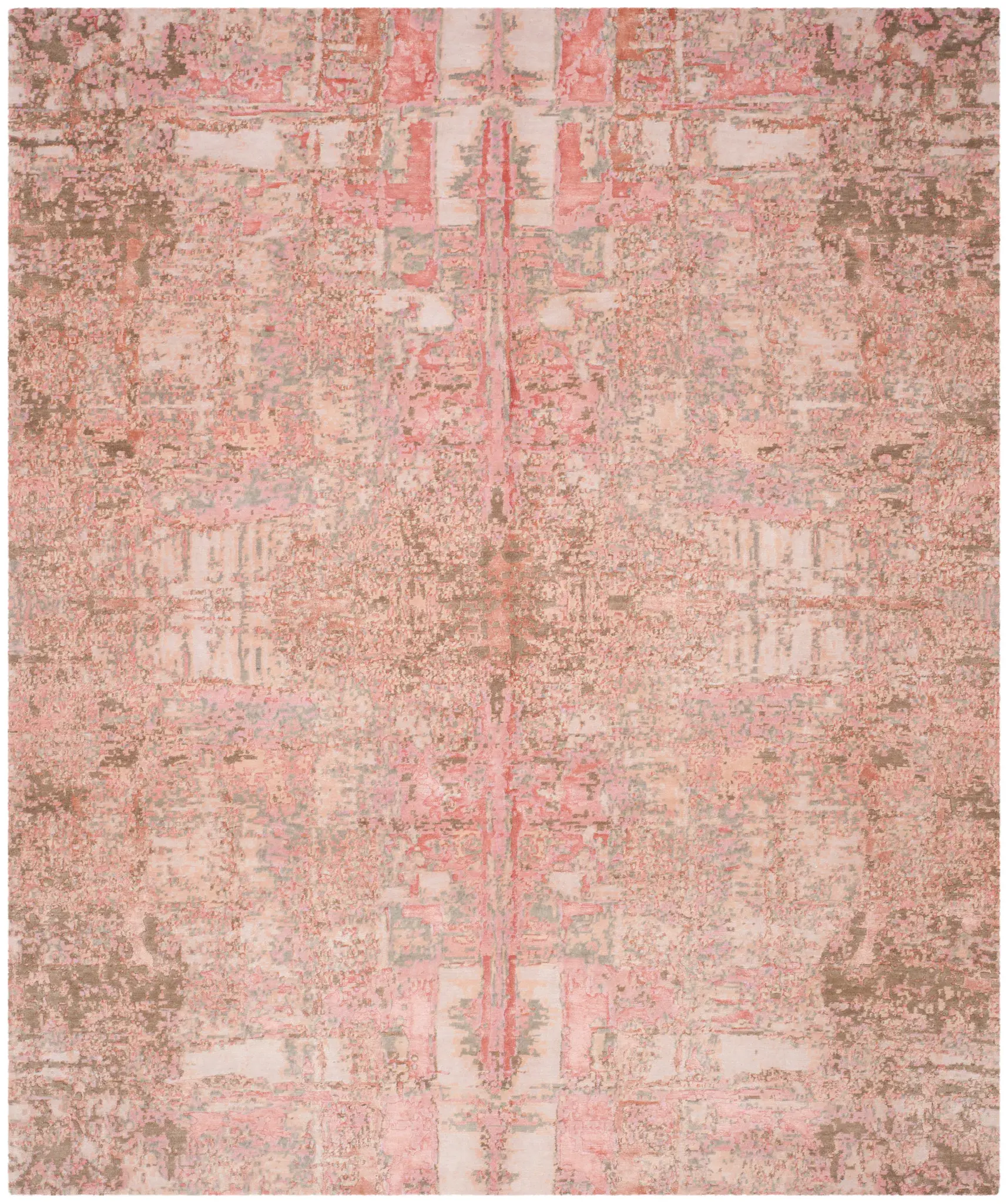 Centennial Mirrored Abstract Hand-Knotted Rug