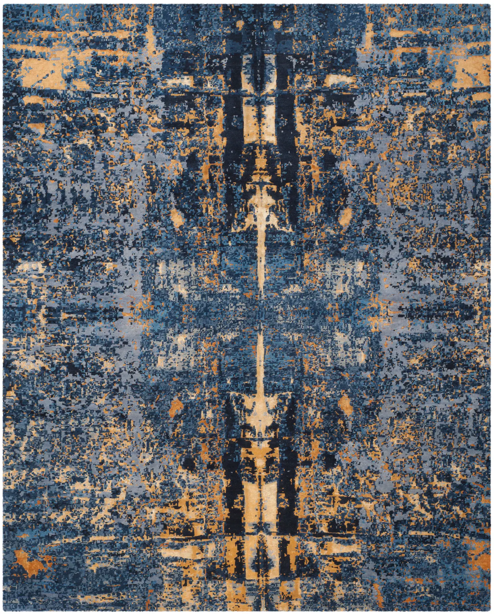 Centennial Mirrored Abstract Hand-Knotted Rug