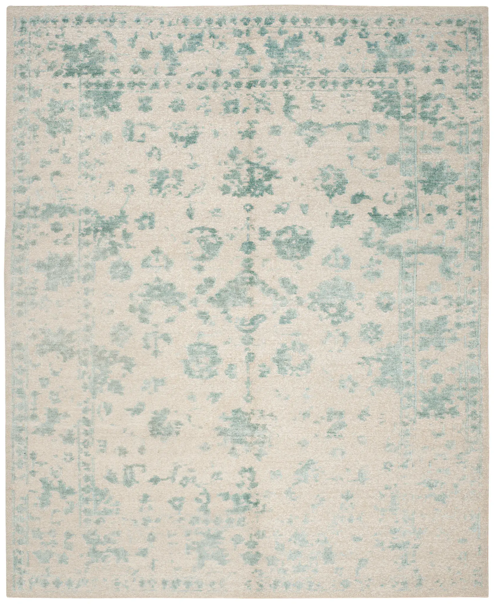 Centennial Distressed Floral Hand-Knotted Rug