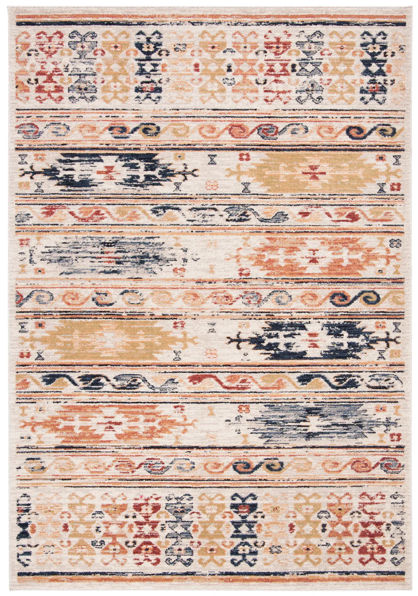 Charleston Banded Geometric Rug