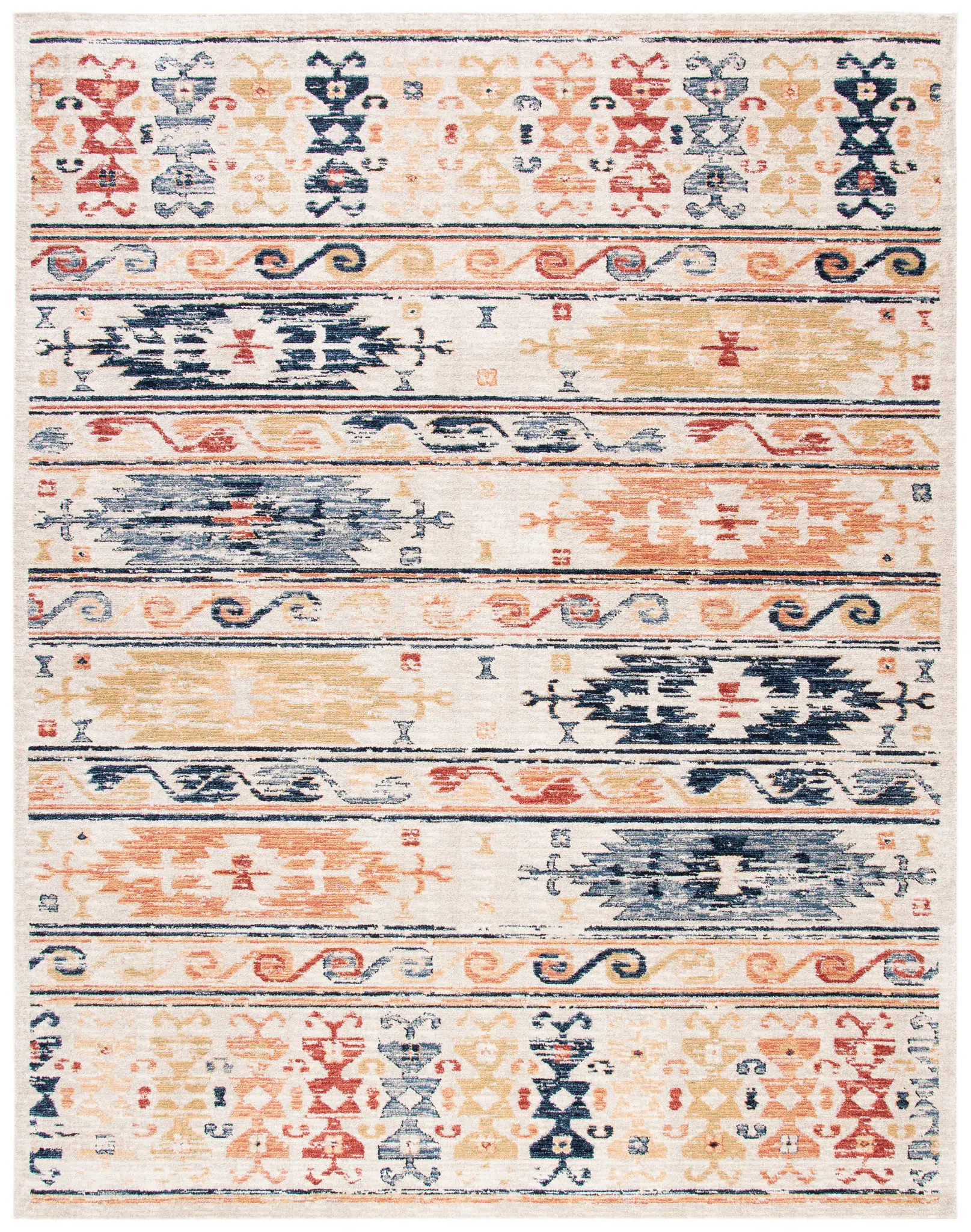 Charleston Banded Geometric Rug