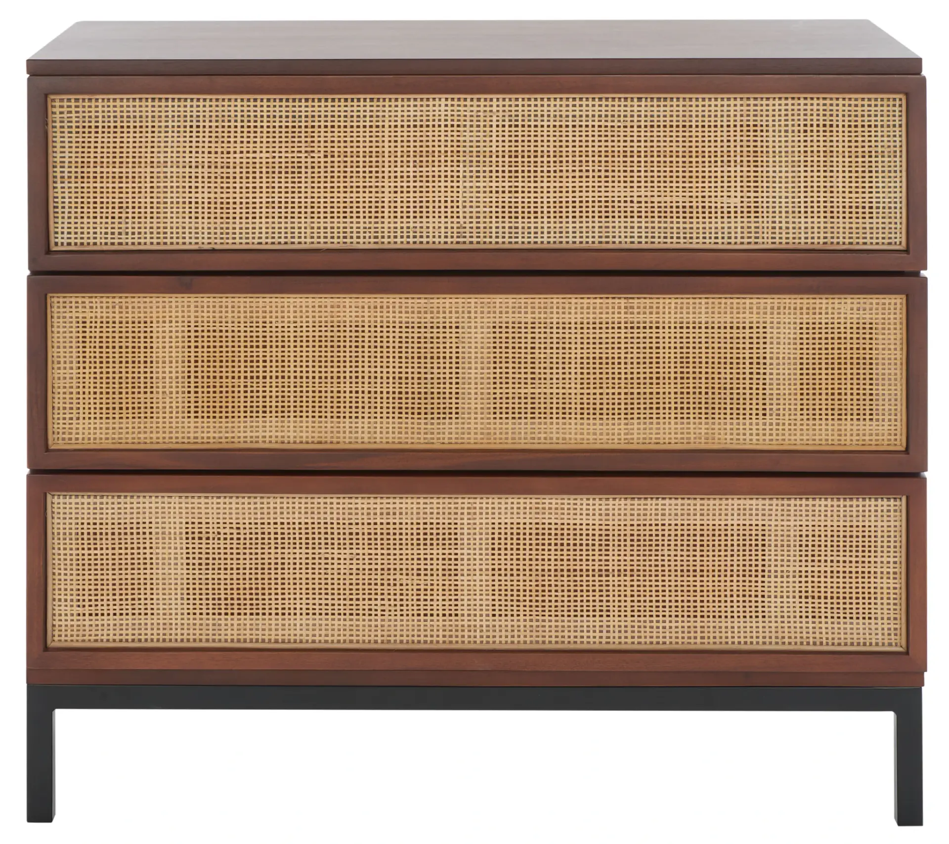 Zadie Three-Drawer Rattan Chest