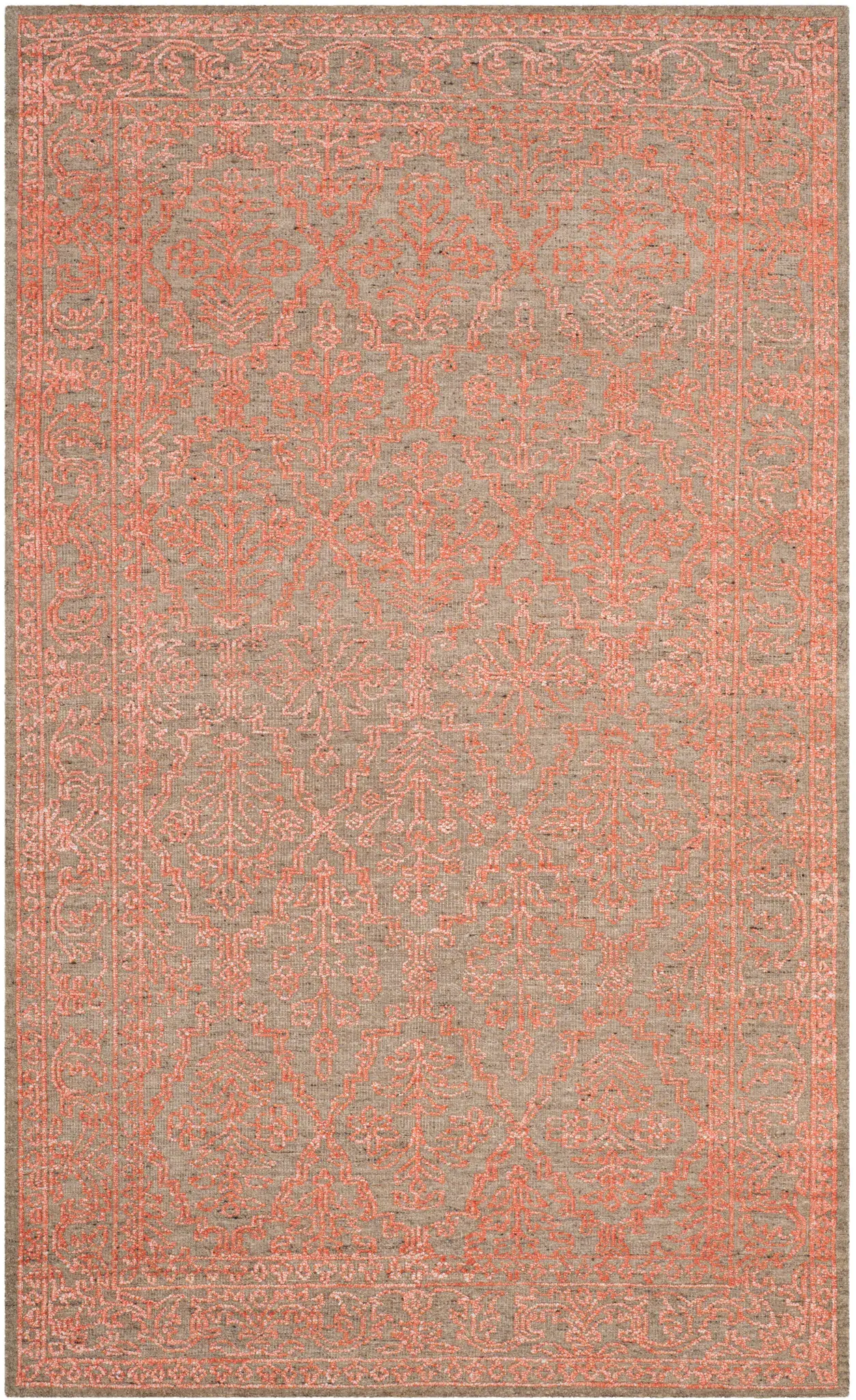 Chester Floral Border Hand-Knotted Rug