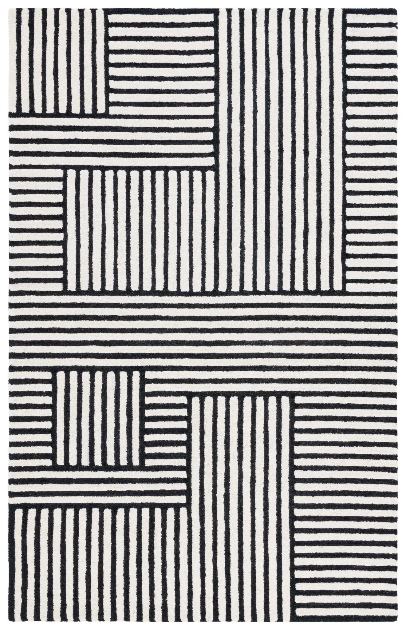 Chatham Block Stripe Hand-Tufted Wool Rug
