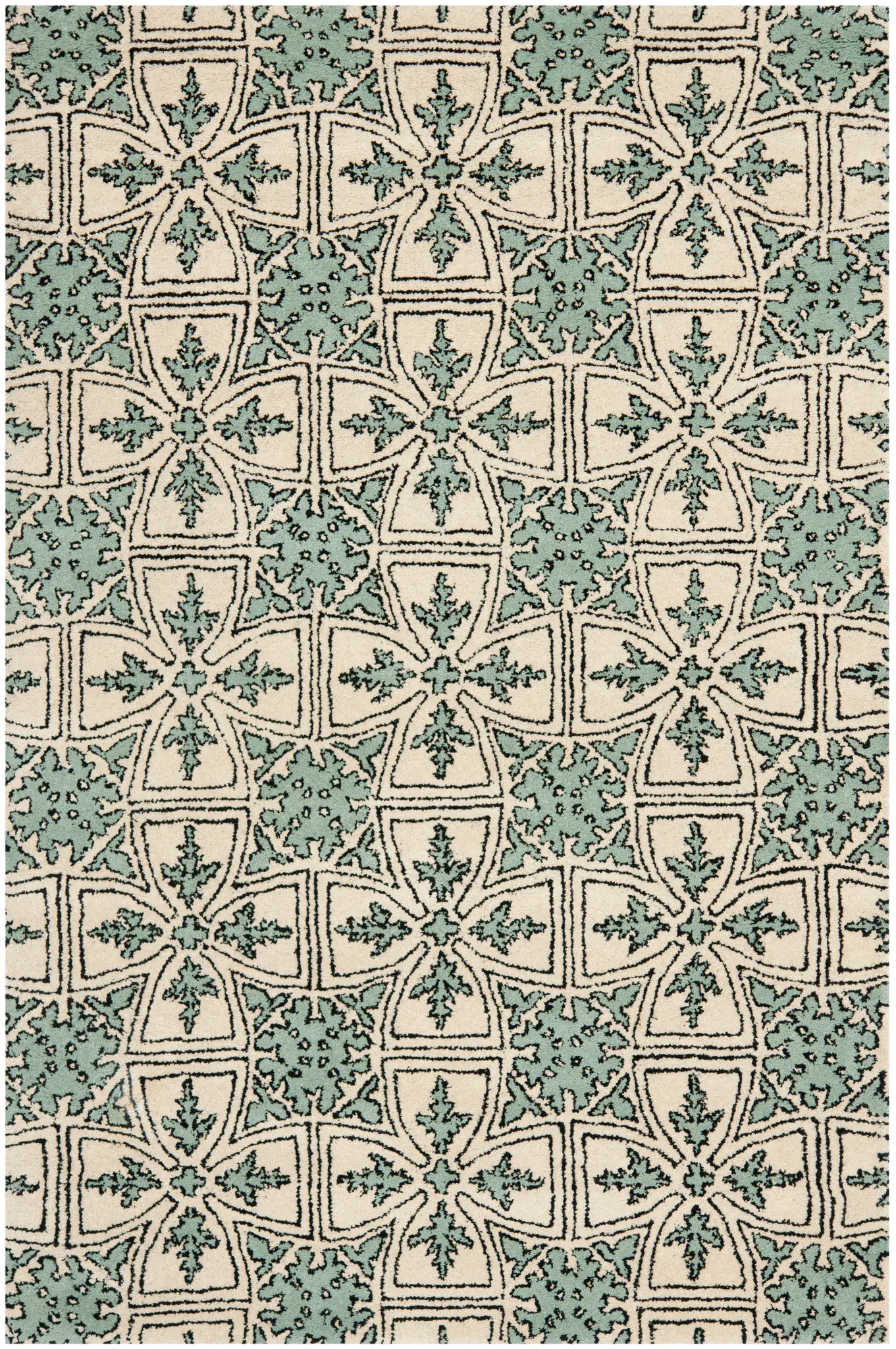 Chatham Leaf Tile Hand-Tufted Wool Rug