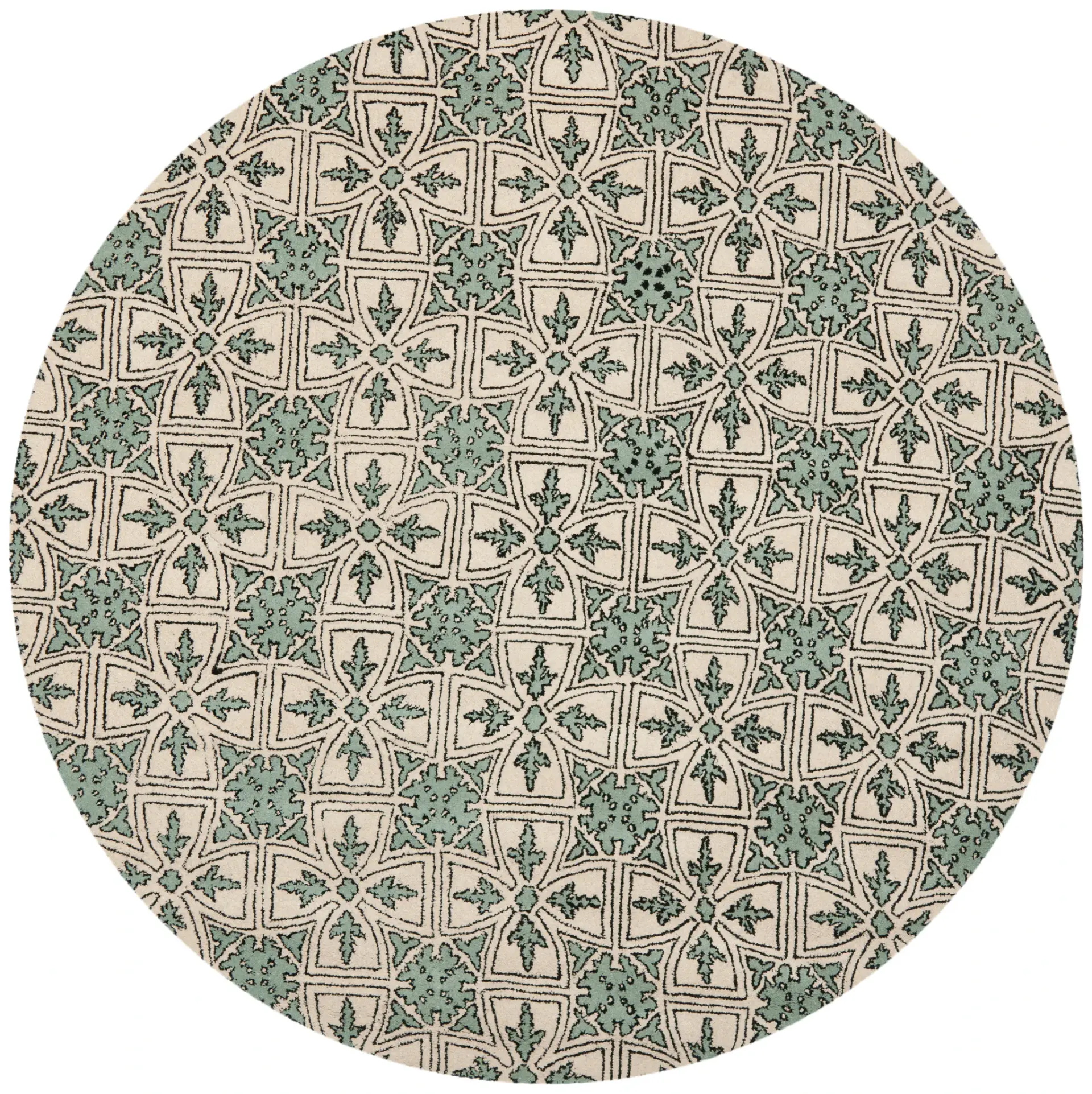 Chatham Leaf Tile Hand-Tufted Wool Rug
