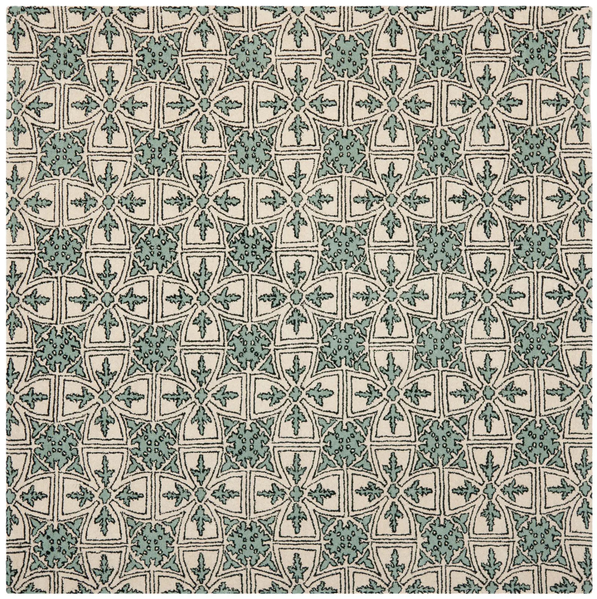 Chatham Leaf Tile Hand-Tufted Wool Rug