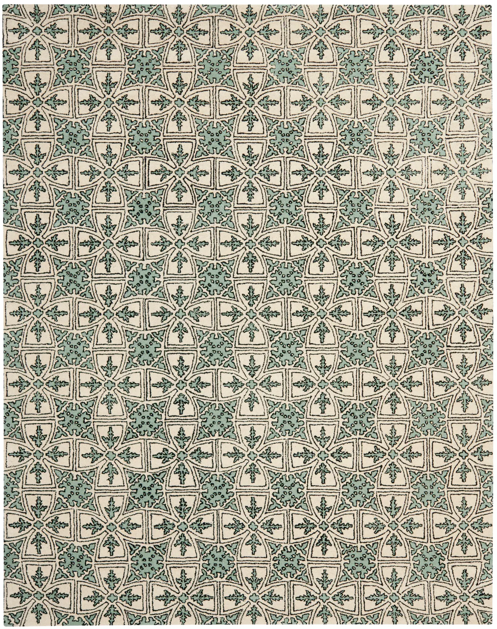 Chatham Leaf Tile Hand-Tufted Wool Rug