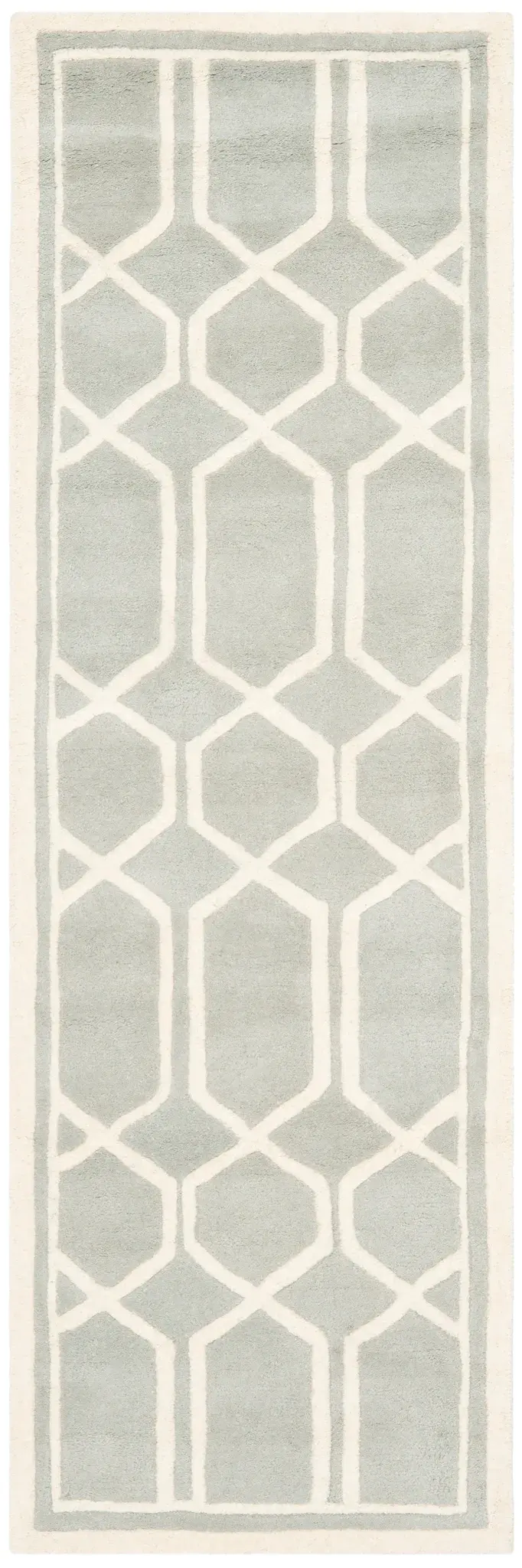 Chatham Bordered Hexagon Trellis Hand-Tufted Wool Rug