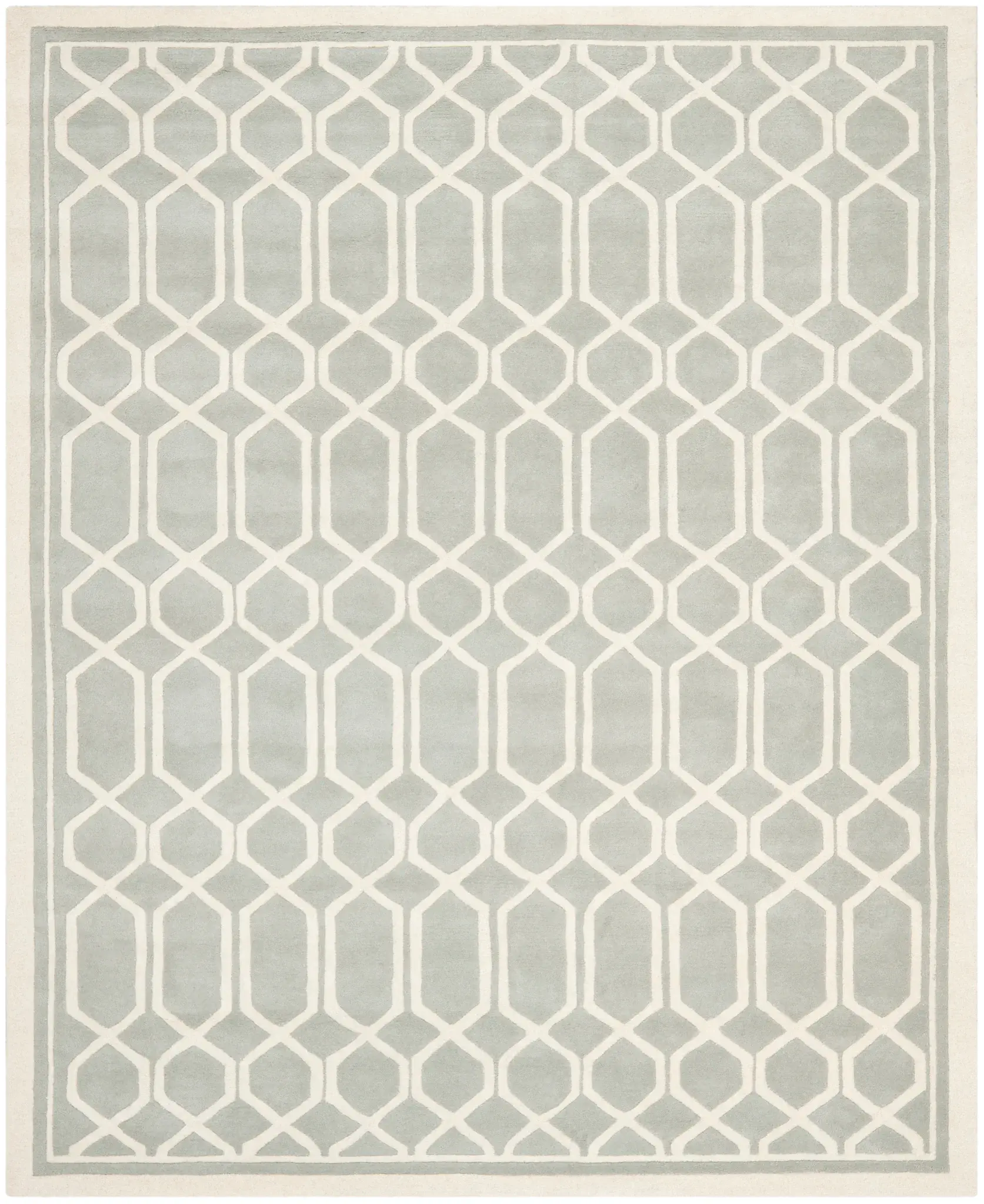 Chatham Bordered Hexagon Trellis Hand-Tufted Wool Rug