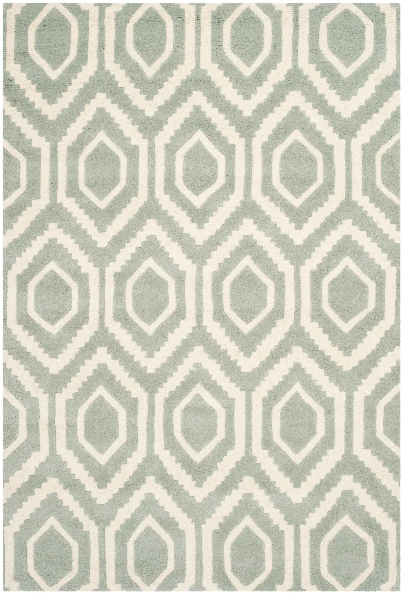 Chatham Hexagon Trellis Hand-Tufted Wool Rug