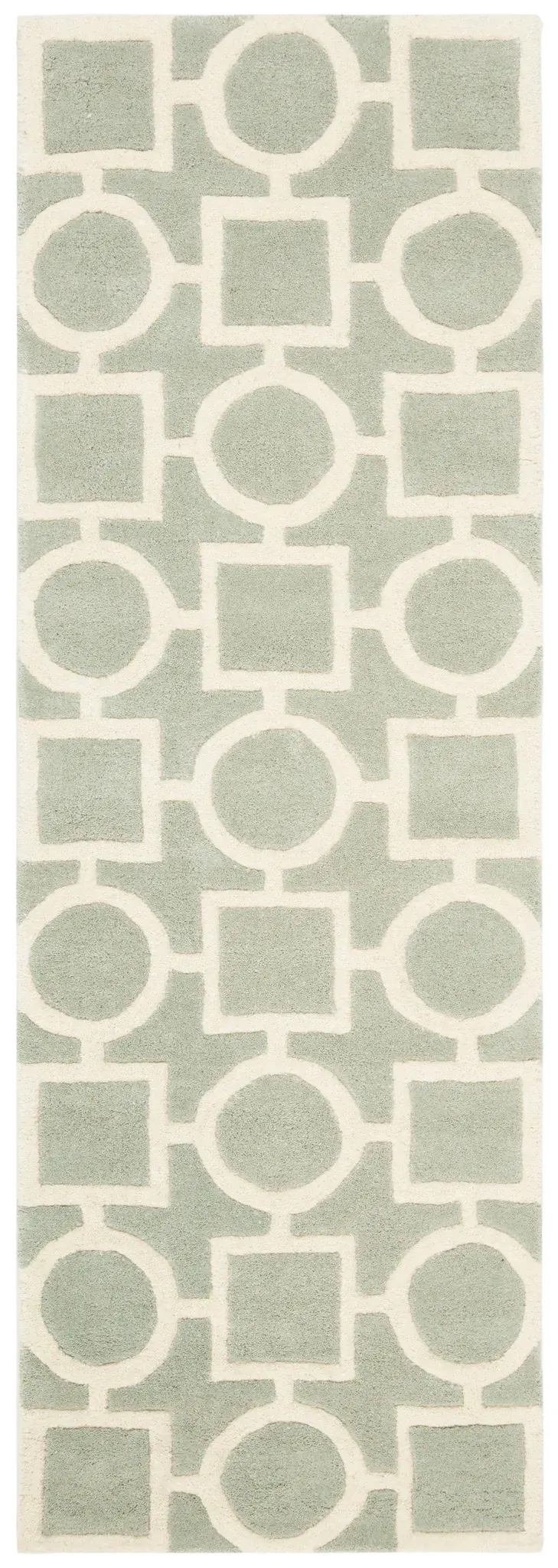 Chatham Geometric Grid Hand-Tufted Wool Rug