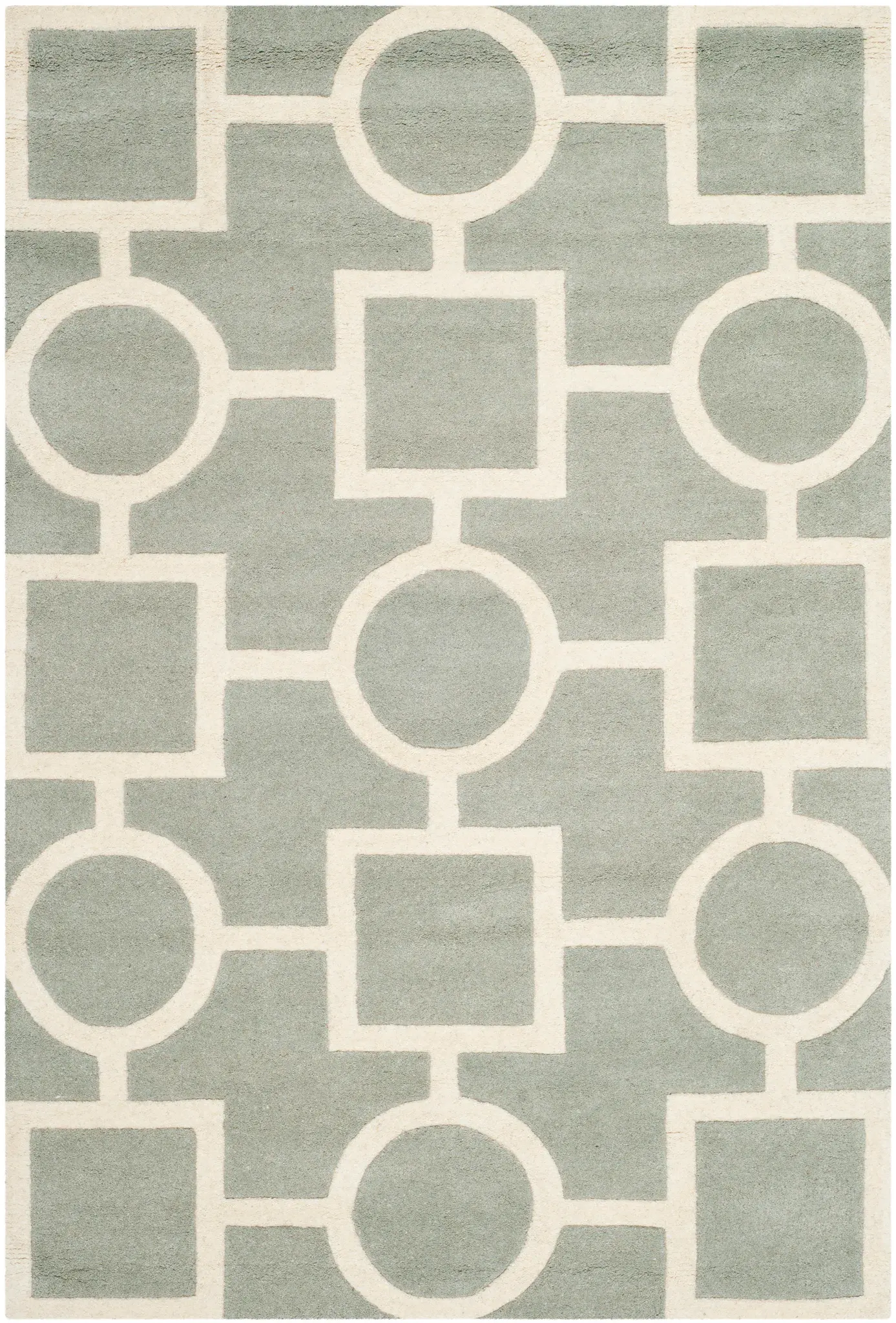 Chatham Geometric Grid Hand-Tufted Wool Rug