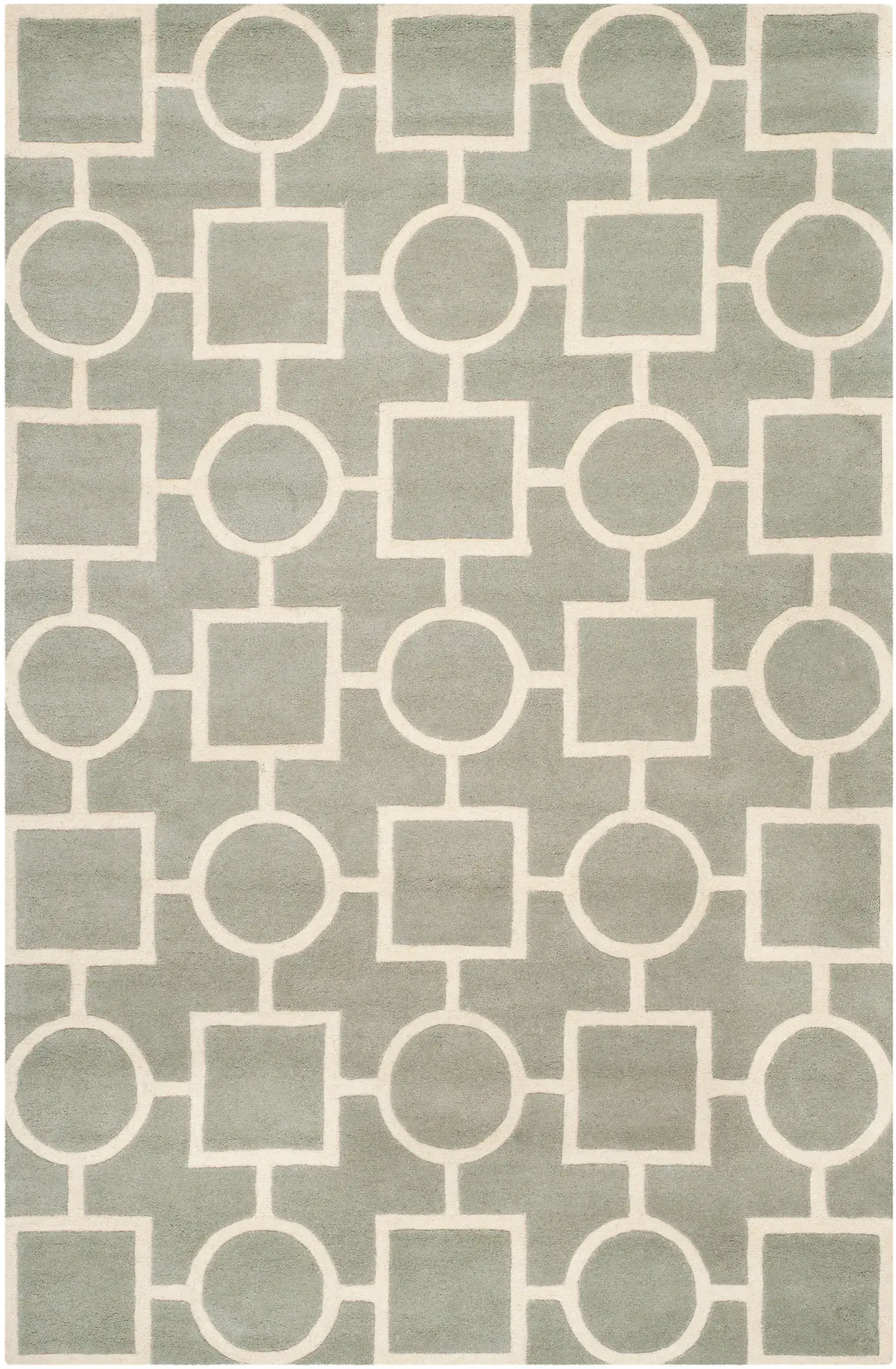 Chatham Geometric Grid Hand-Tufted Wool Rug