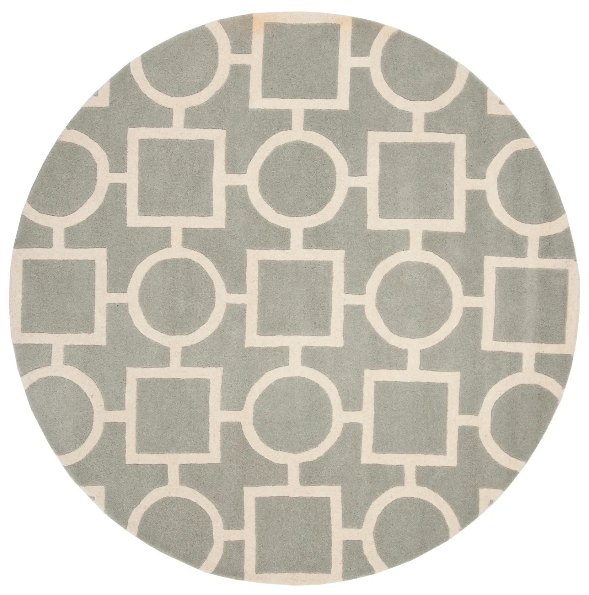 Chatham Geometric Grid Hand-Tufted Wool Rug