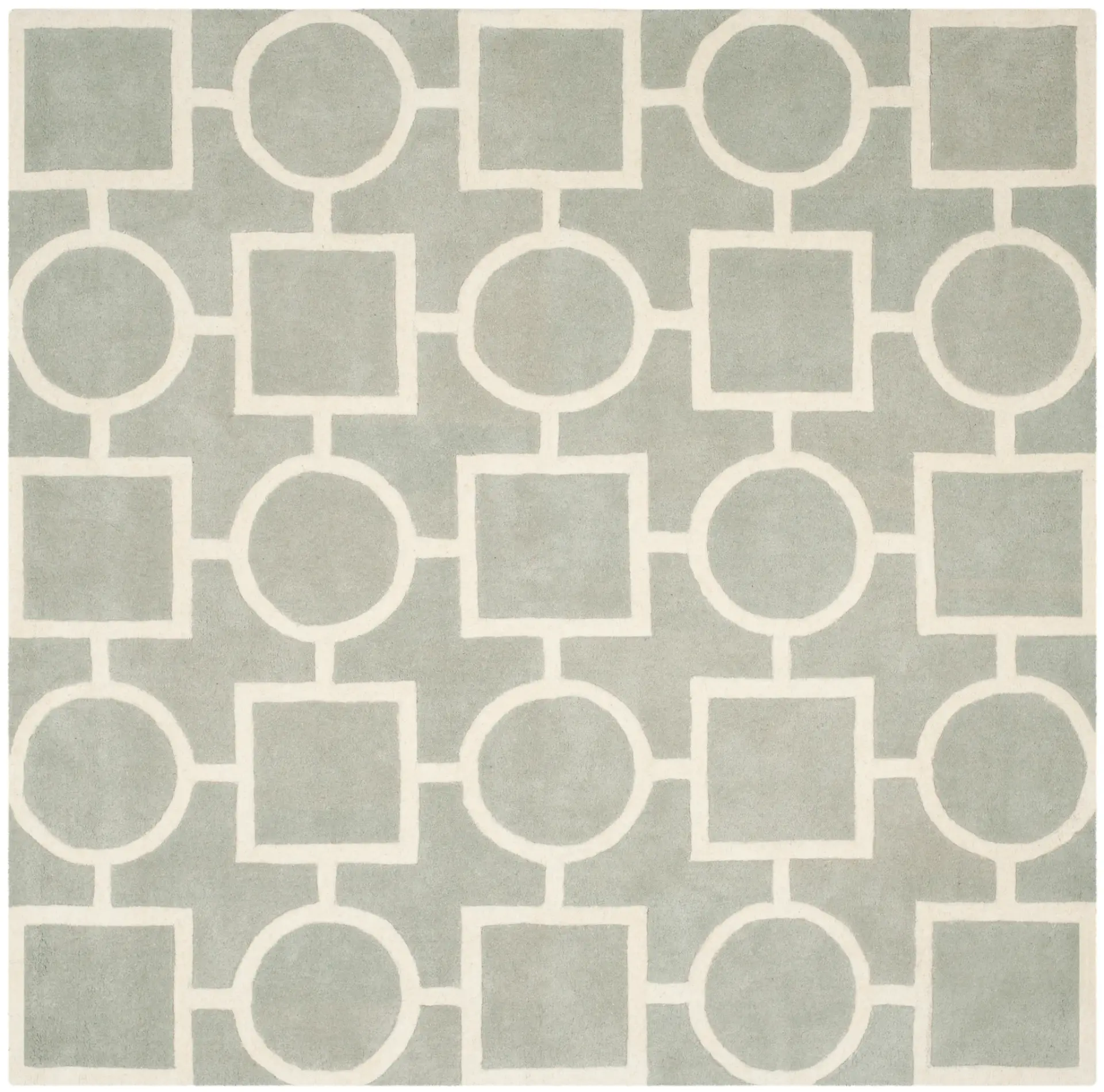 Chatham Geometric Grid Hand-Tufted Wool Rug