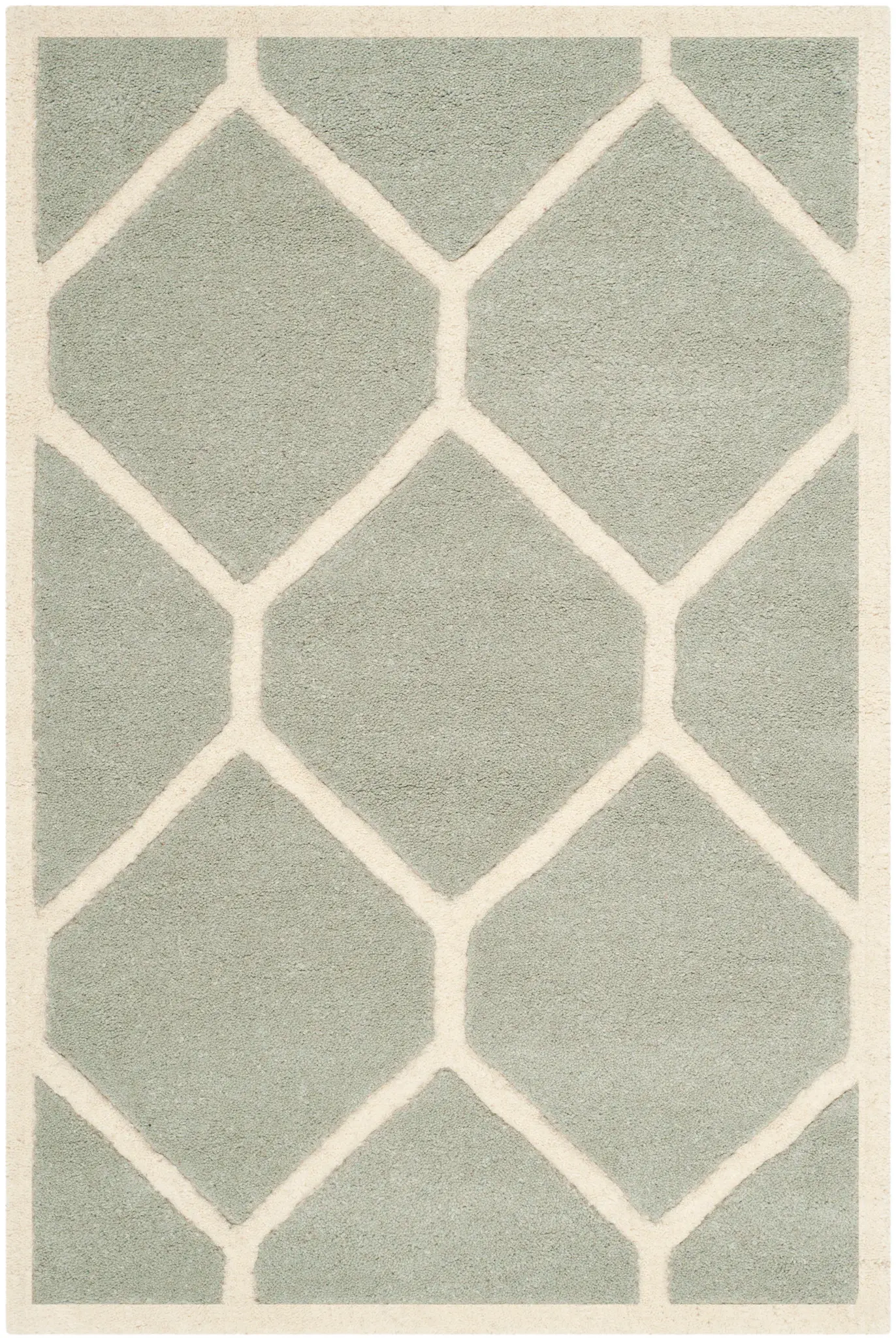 Chatham Elongated Hexagon Trellis Hand-Tufted Wool Rug