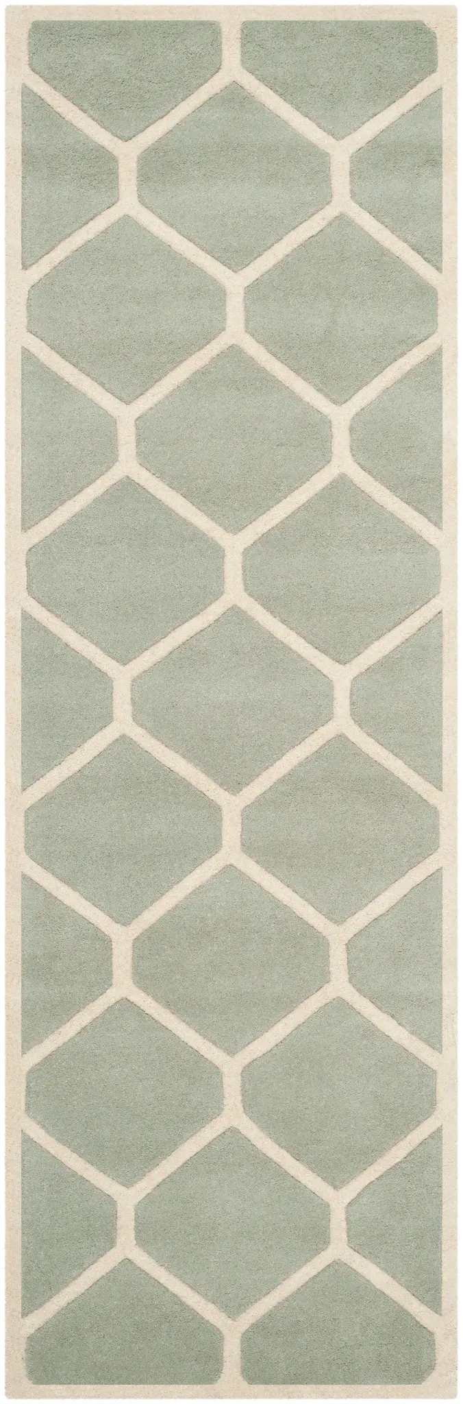 Chatham Elongated Hexagon Trellis Hand-Tufted Wool Rug