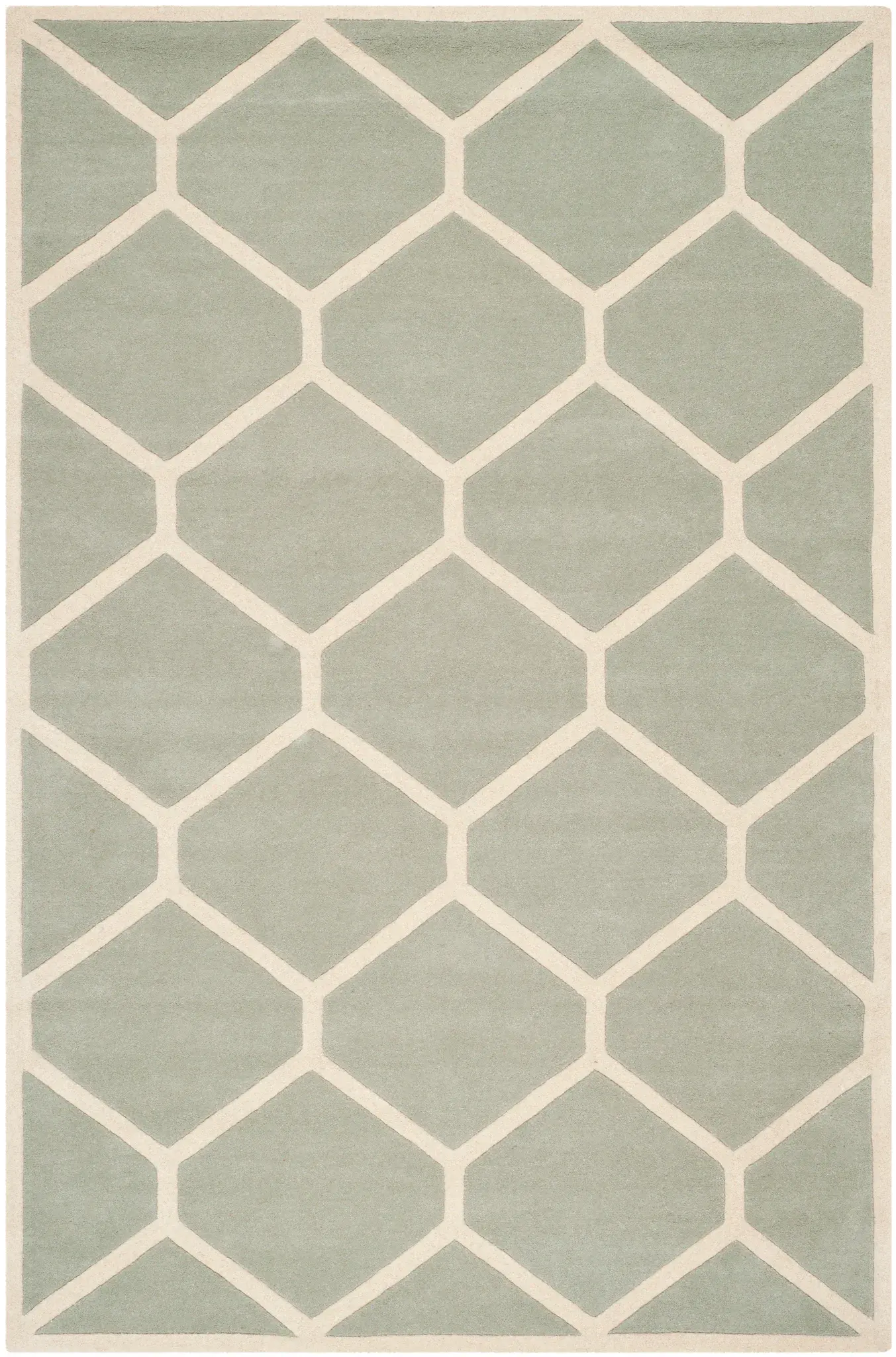 Chatham Elongated Hexagon Trellis Hand-Tufted Wool Rug