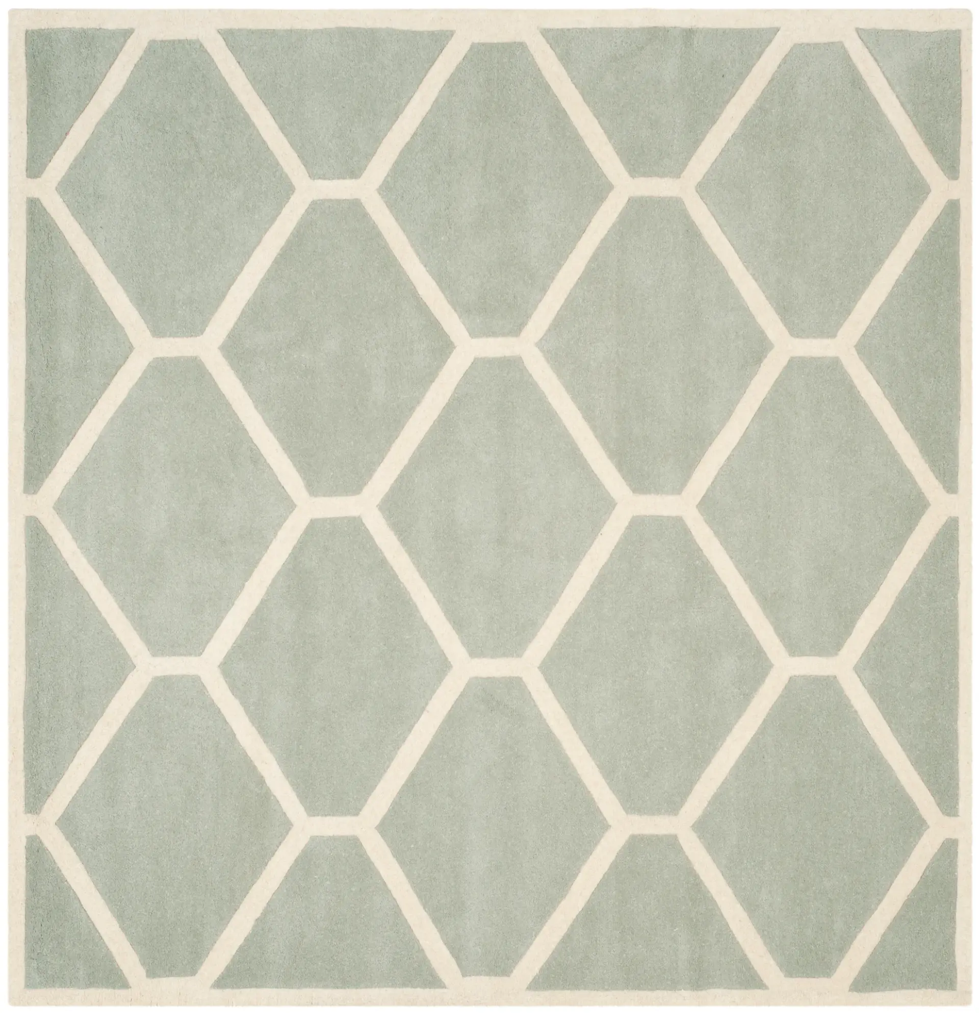 Chatham Elongated Hexagon Trellis Hand-Tufted Wool Rug