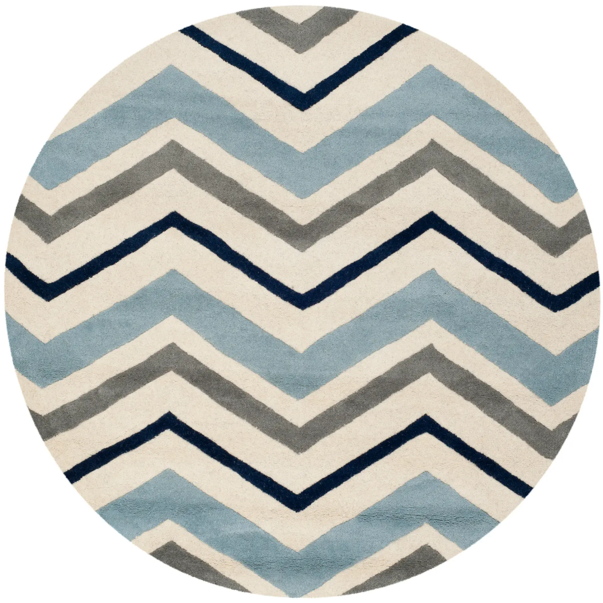 Chatham Wide Chevron Hand-Tufted Wool Rug