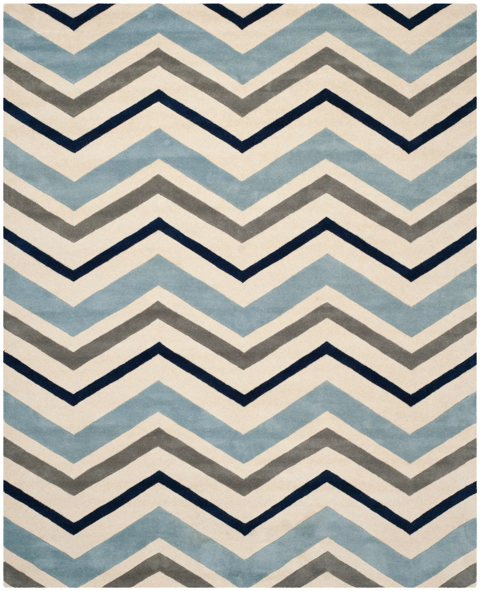 Chatham Wide Chevron Hand-Tufted Wool Rug