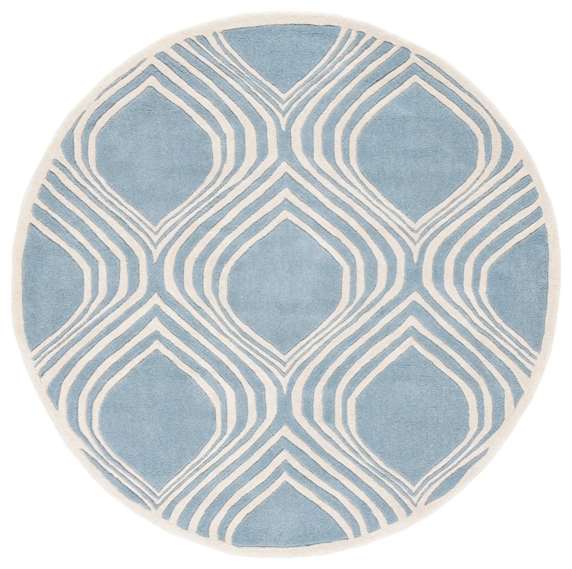 Chatham Wavy Trellis Hand-Tufted Wool Rug
