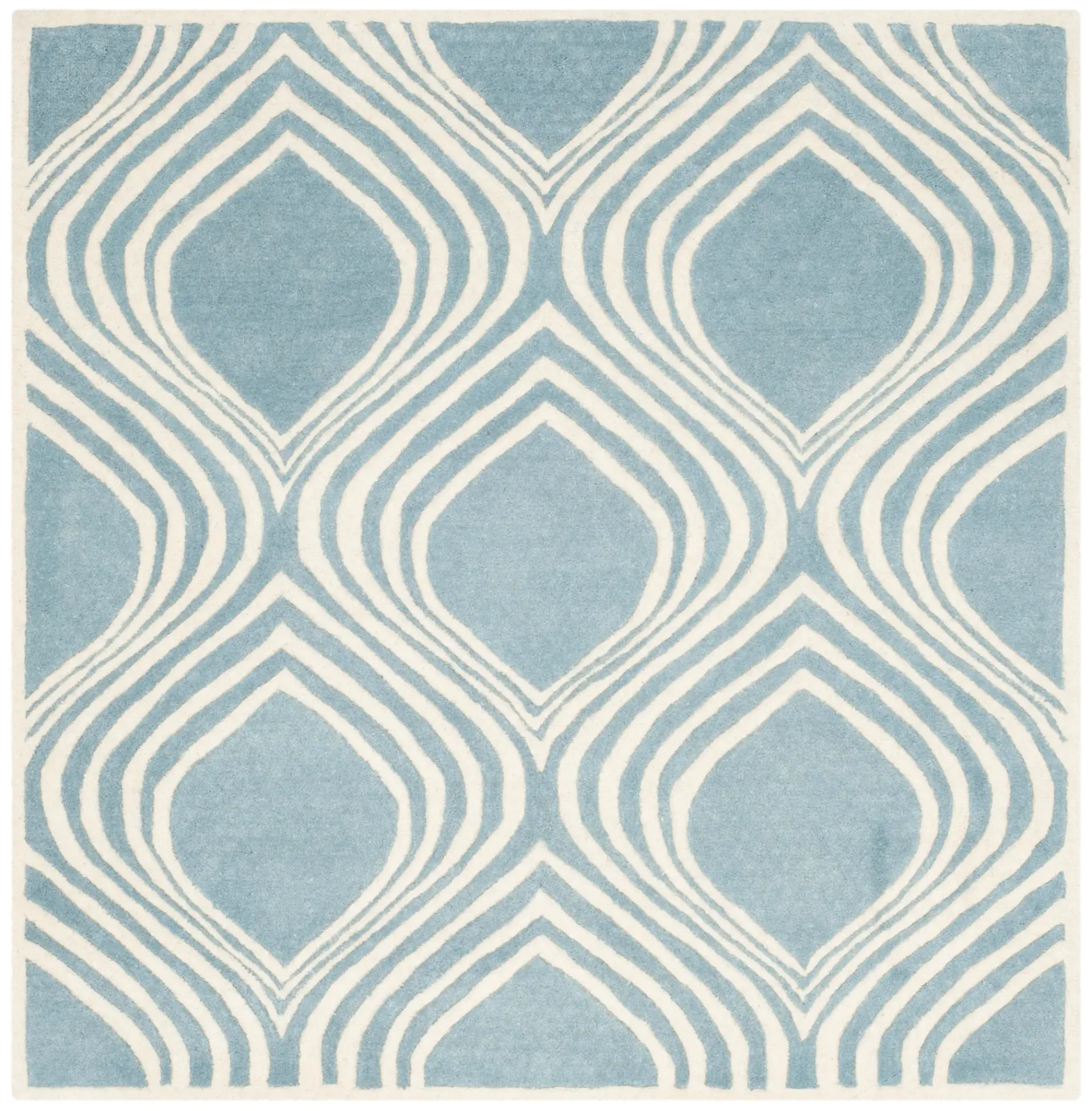 Chatham Wavy Trellis Hand-Tufted Wool Rug