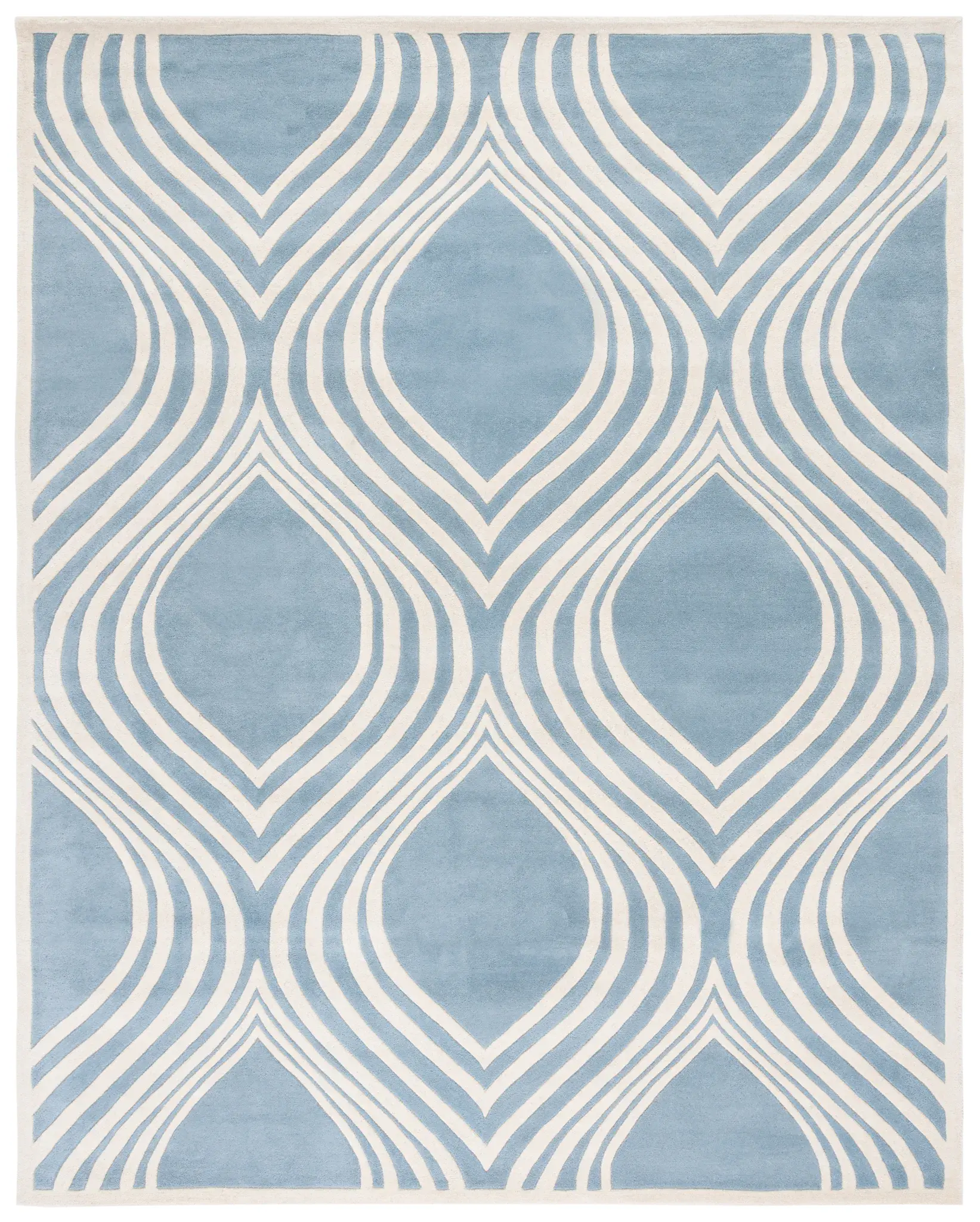 Chatham Wavy Trellis Hand-Tufted Wool Rug
