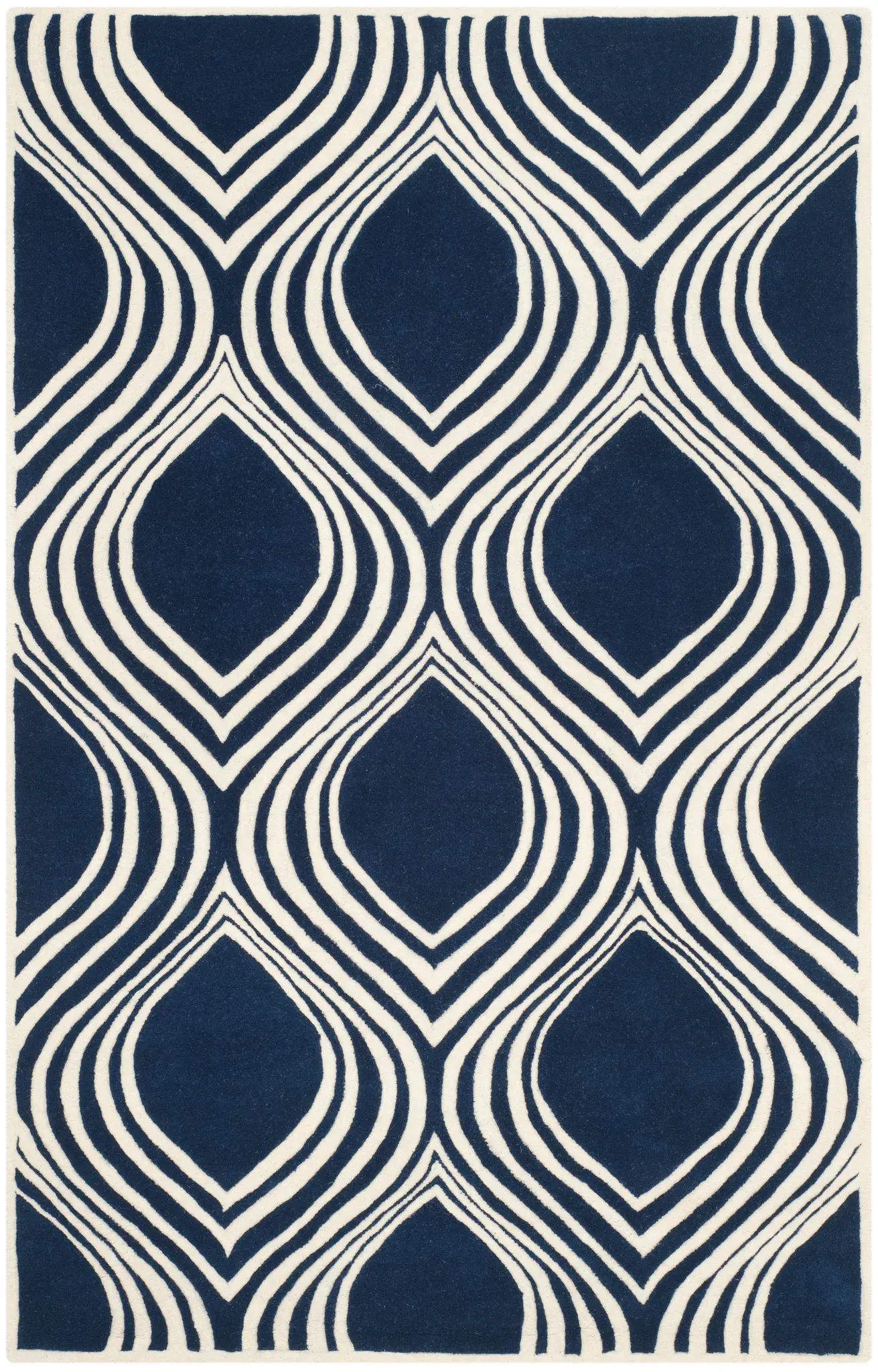 Chatham Wavy Trellis Hand-Tufted Wool Rug