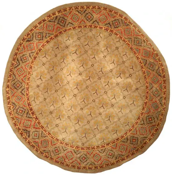 Classic Floral Trellis Hand-Tufted Wool Rug