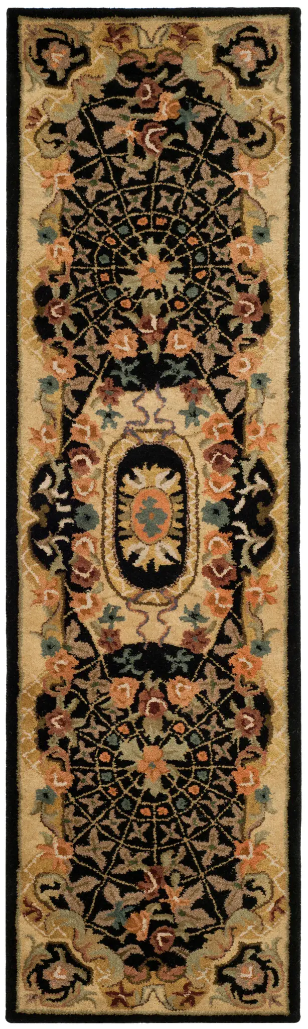 Classic Traditional Floral Medallion Hand-Tufted Wool Rug